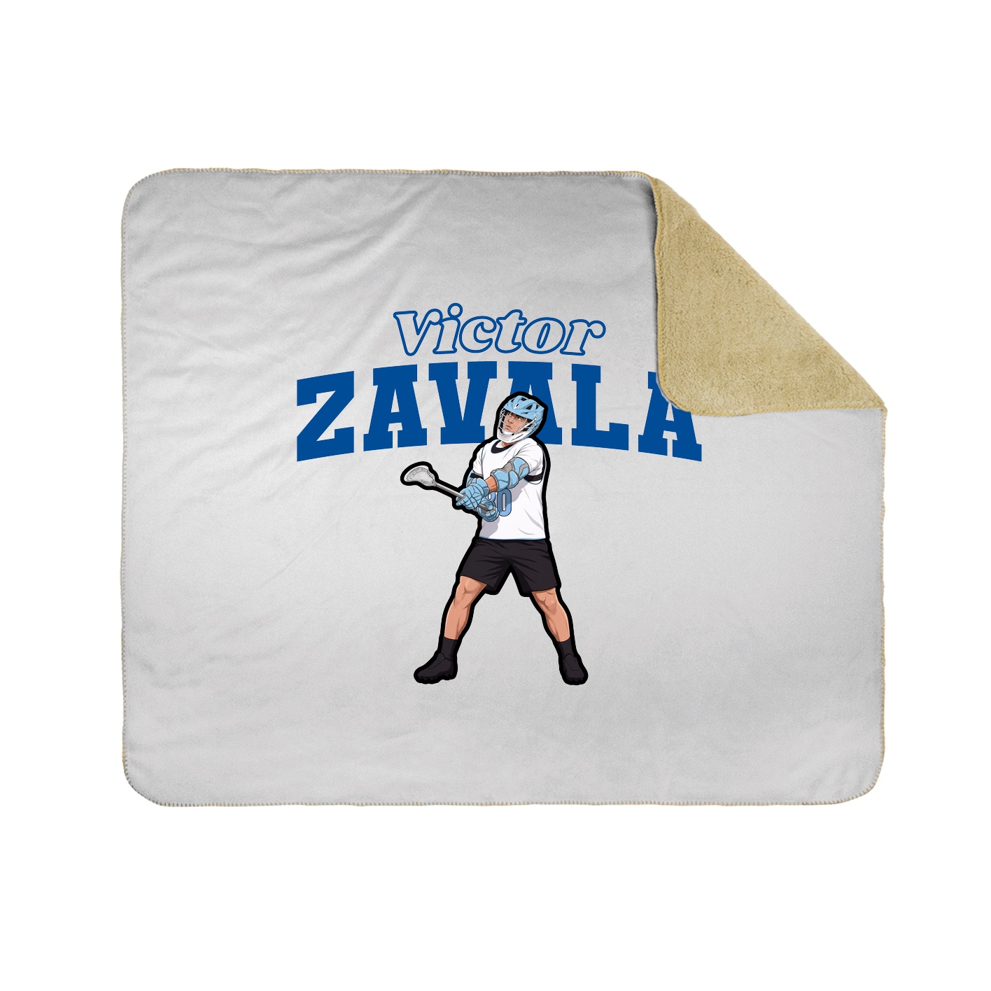 Throw Blanket — Name Arch in White