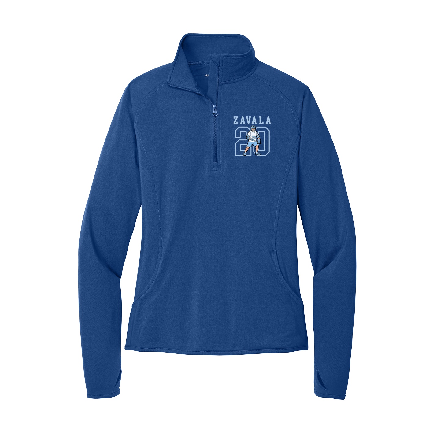 Women's Q-Zip Pullover — Shirsey in Royal