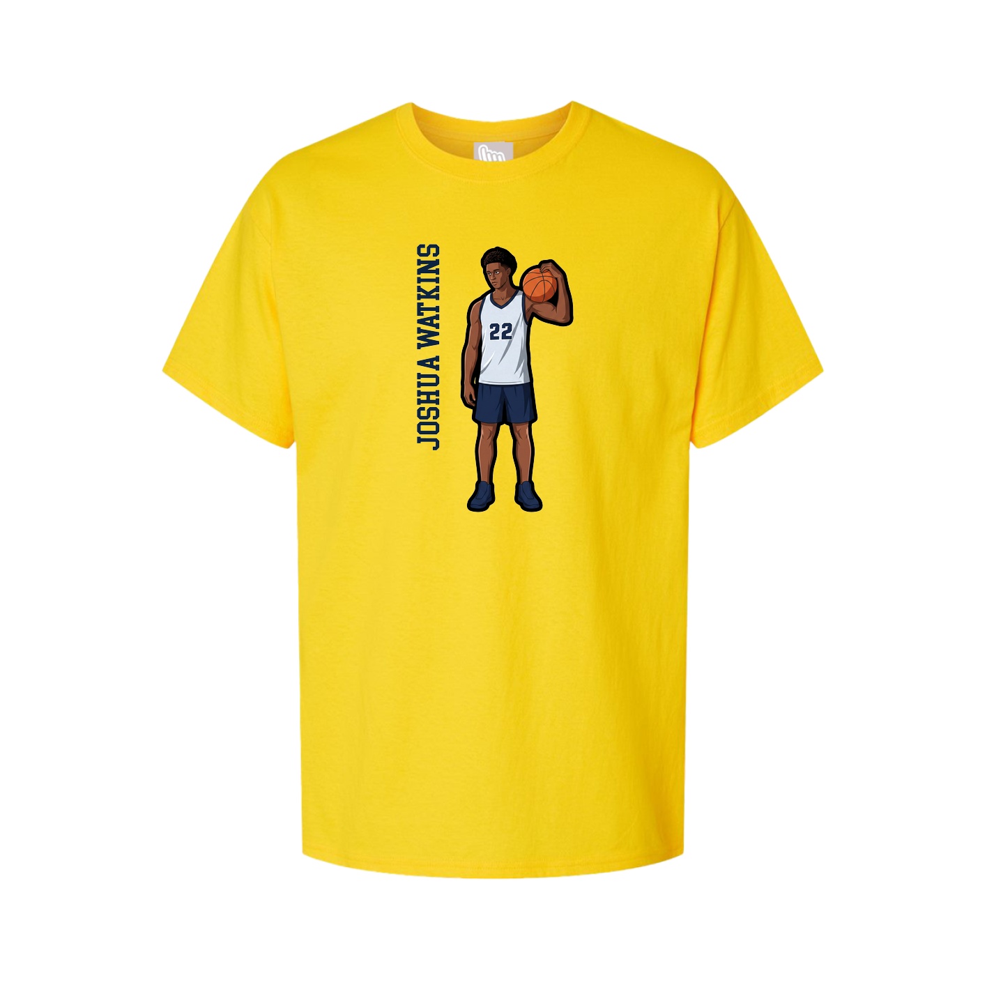 Tee — Name Vertical in Gold