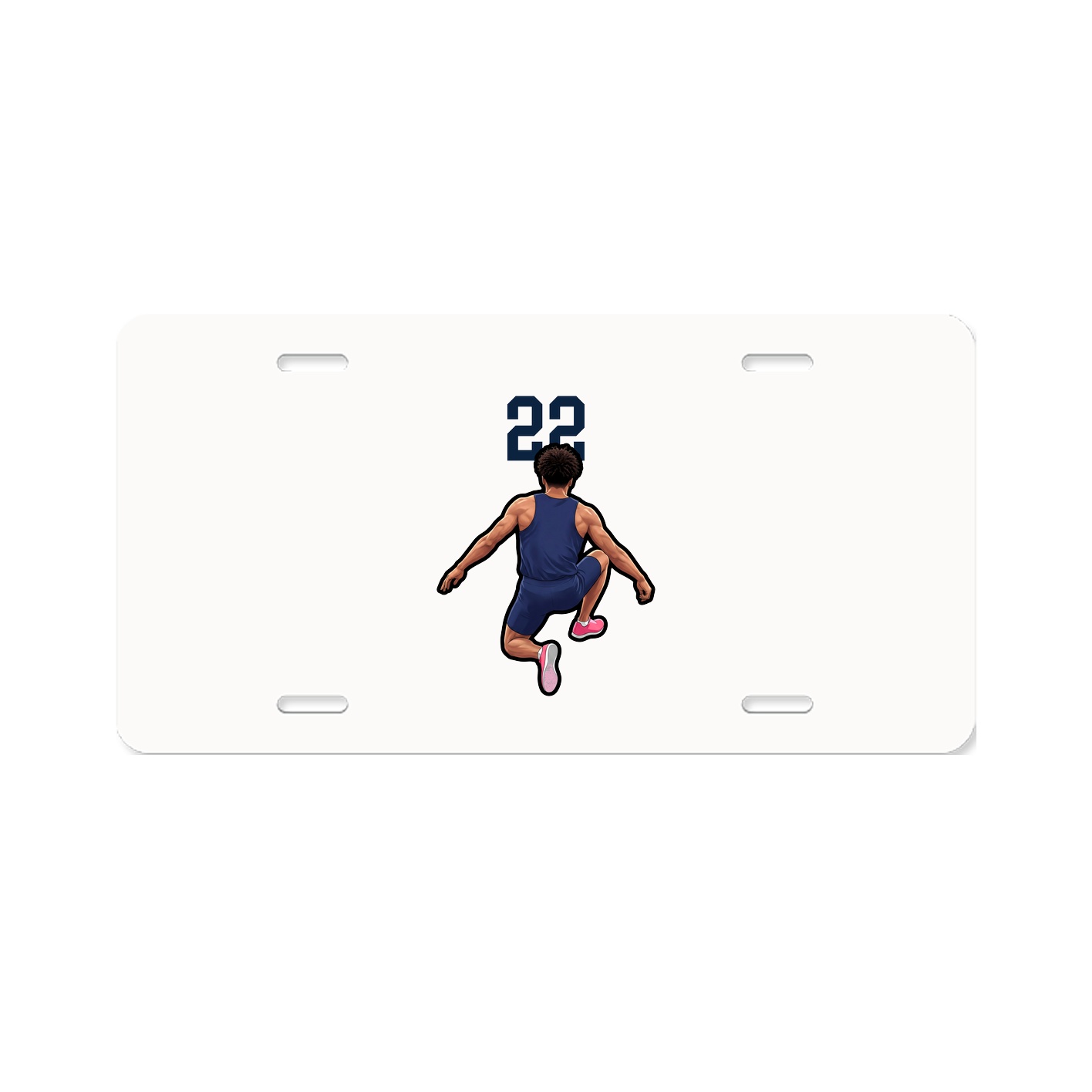 License Plate — Number Top in Classic
