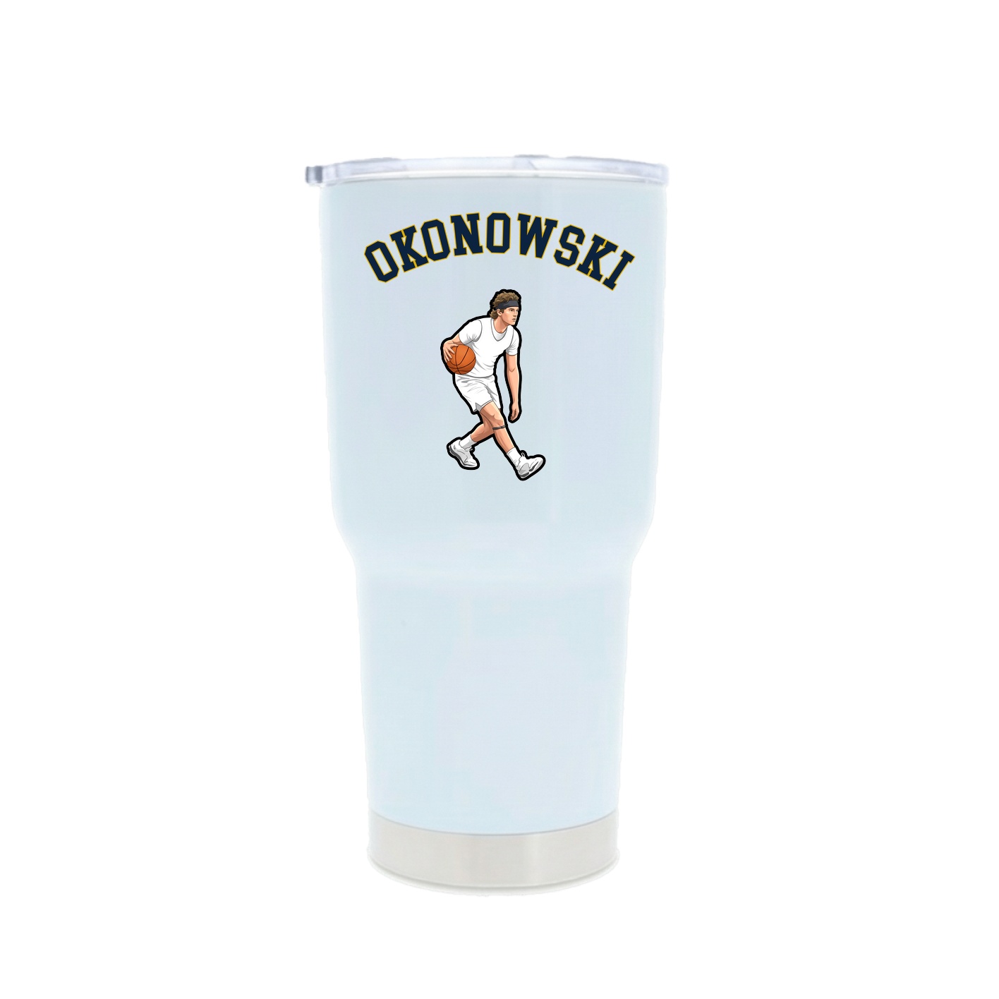 30oz Stainless Steel Tumbler — Shirsey Arch in White