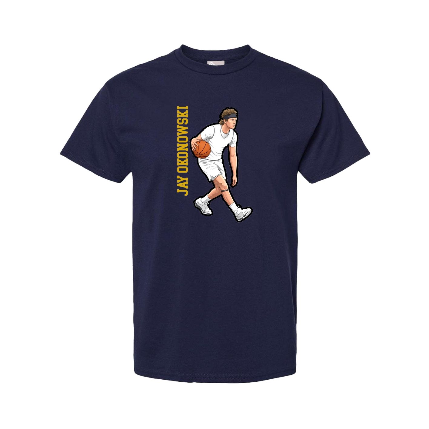 Tee — Name Vertical in Navy