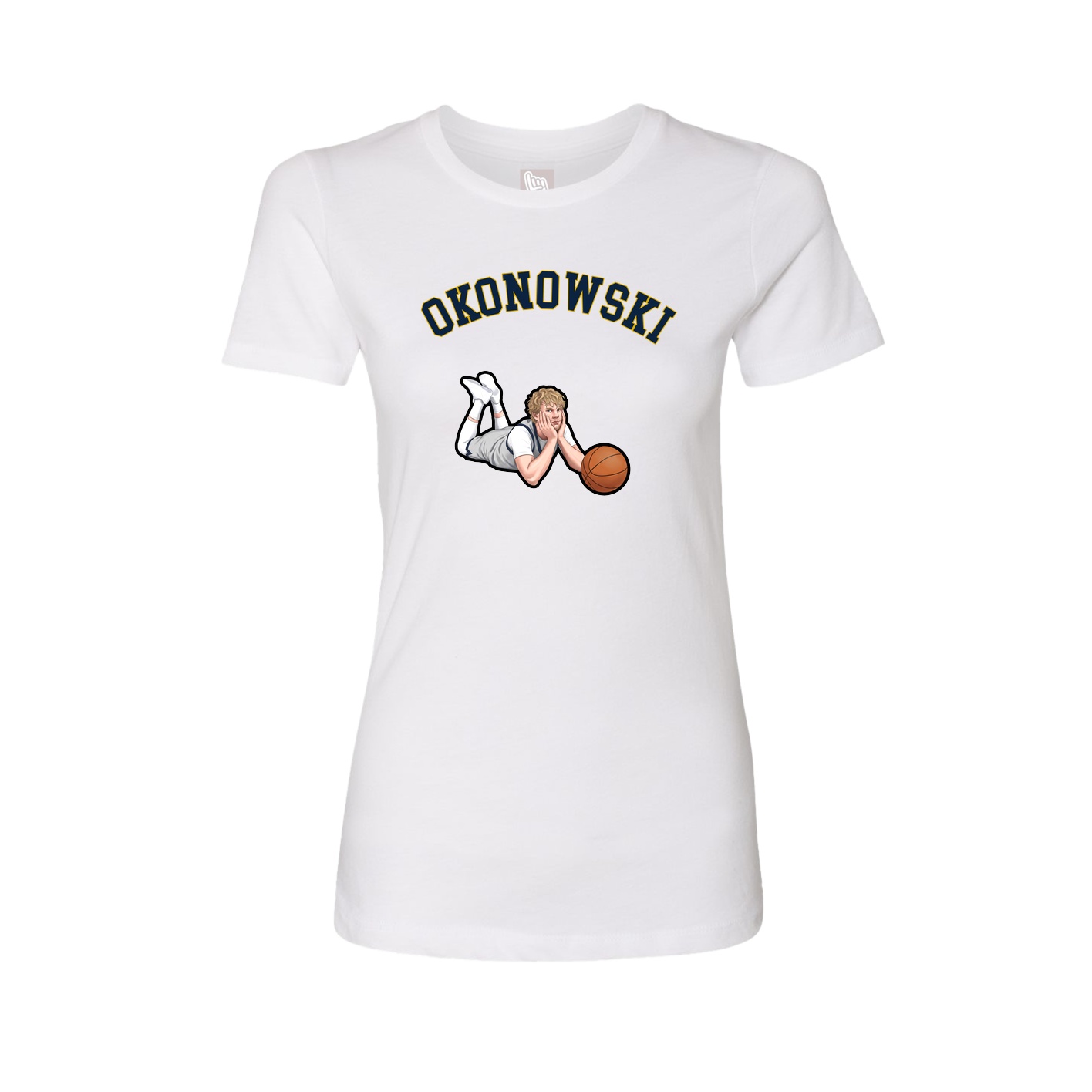 Fitted Women's Tee — Shirsey Arch in White