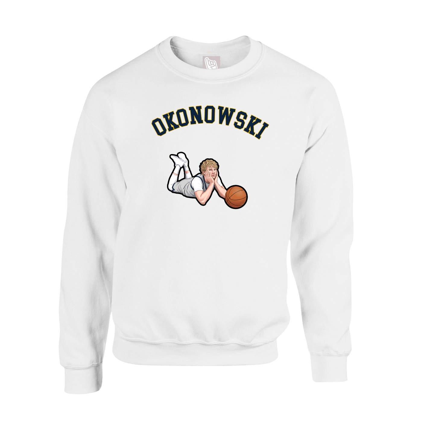 Fleece Crew — Shirsey Arch in White