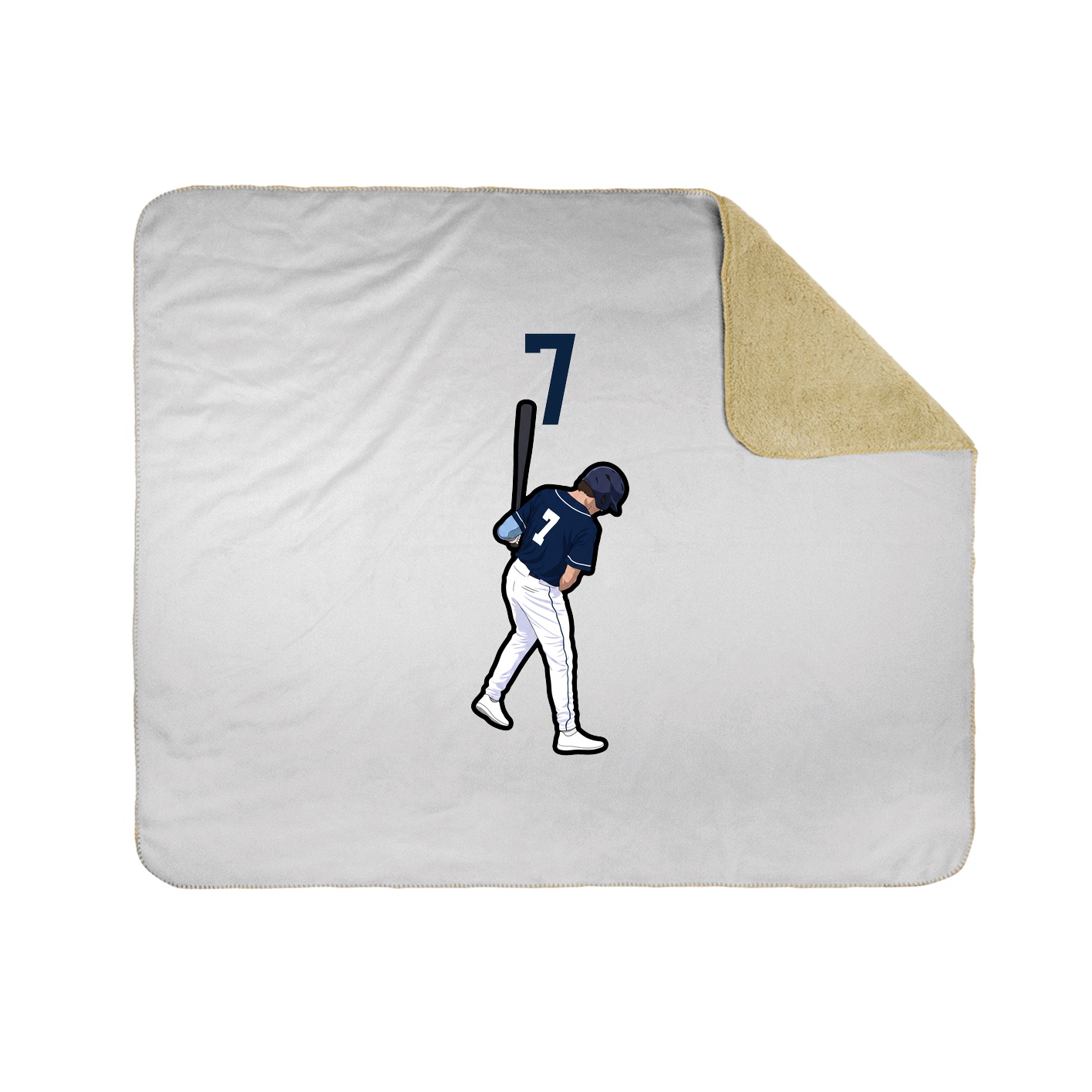 Throw Blanket — Number Top in White