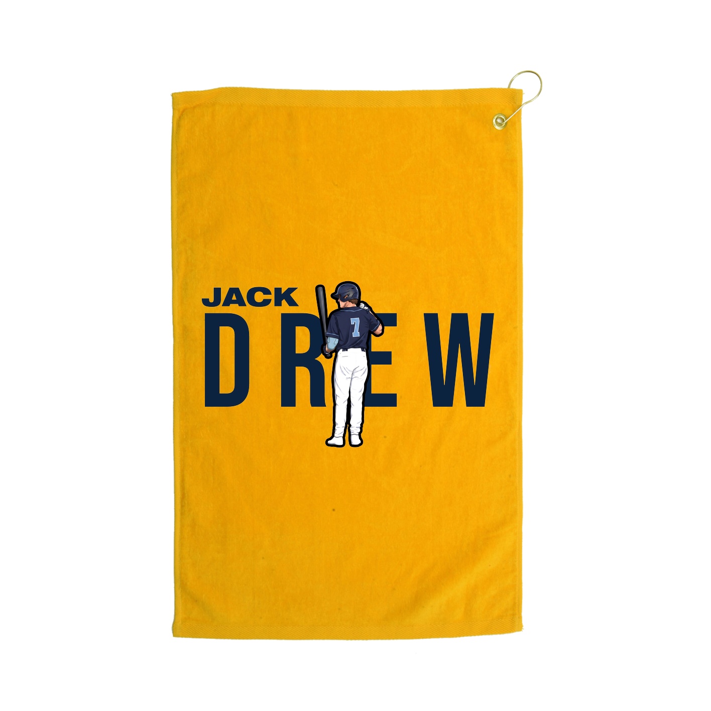 Golf Towel — Player Name in Gold