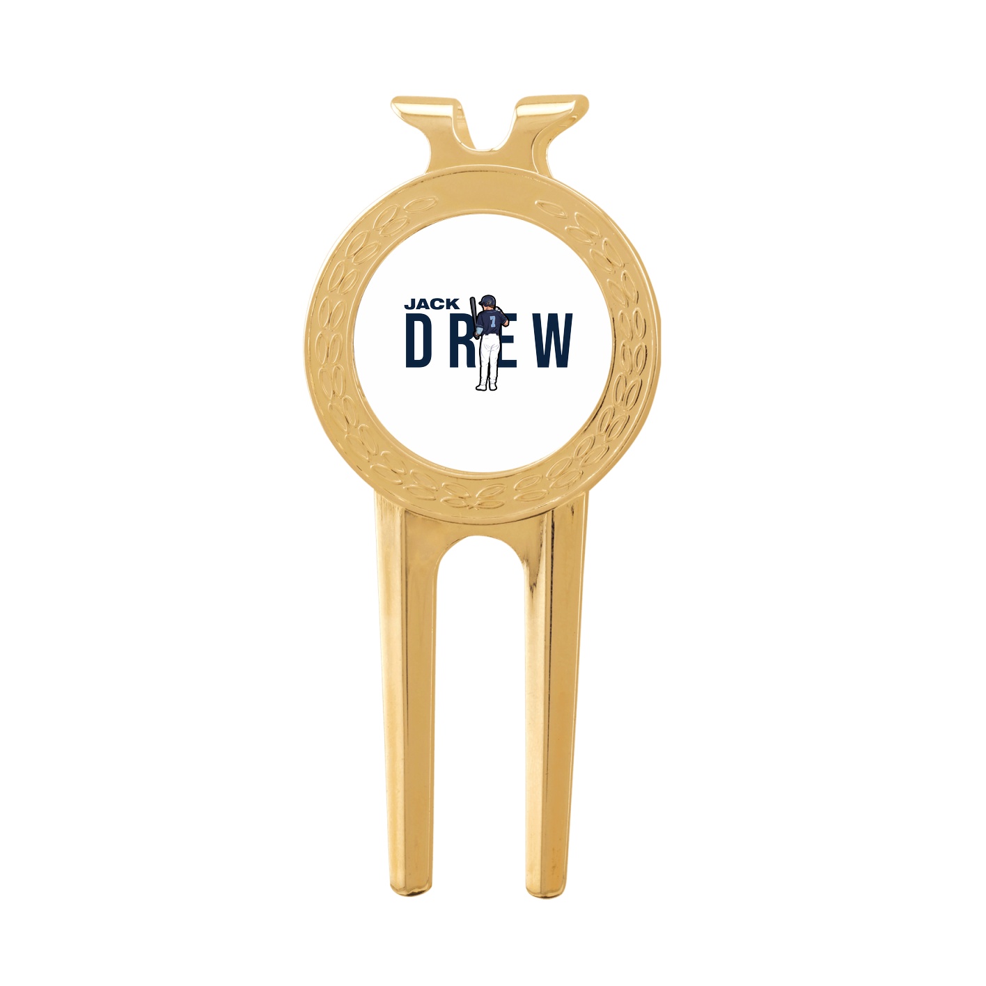 Divot Tool with Ball Marker — Player Name in Classic