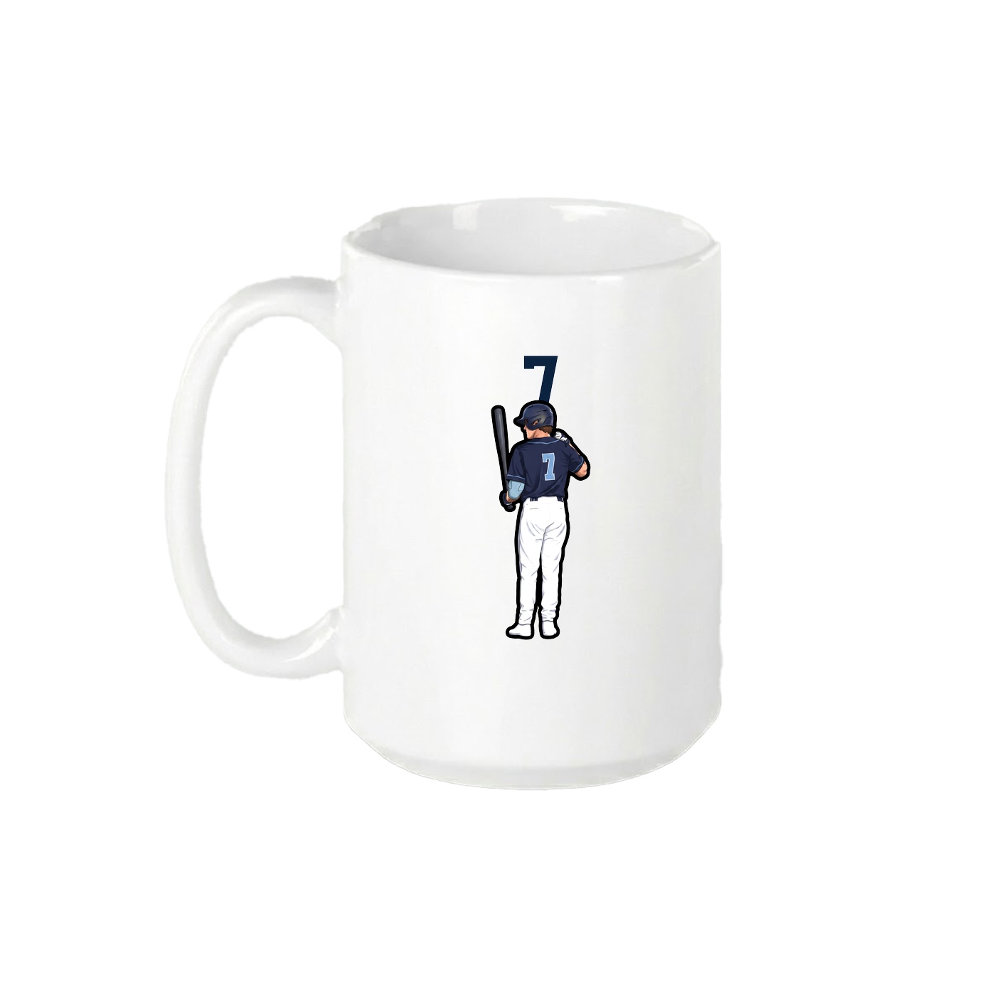 15oz Coffee Mug — Number Top in White