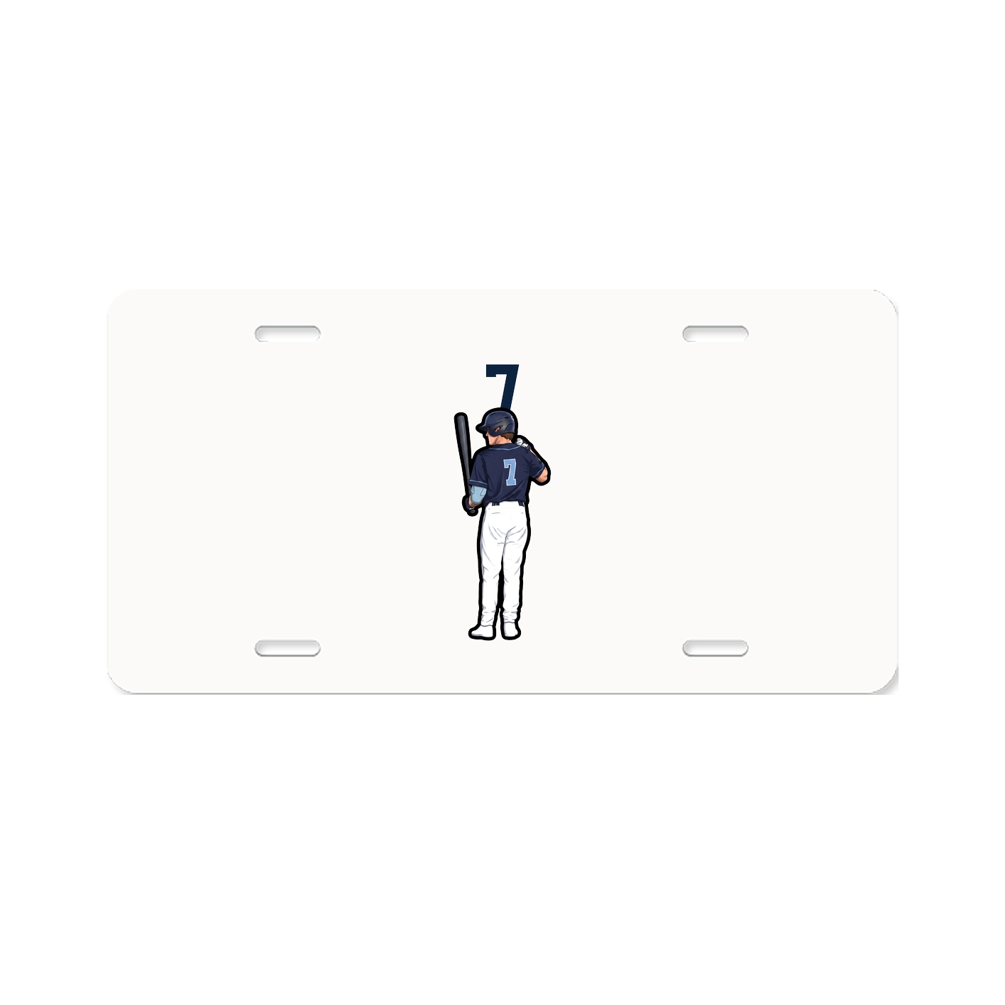 License Plate — Number Top in Classic