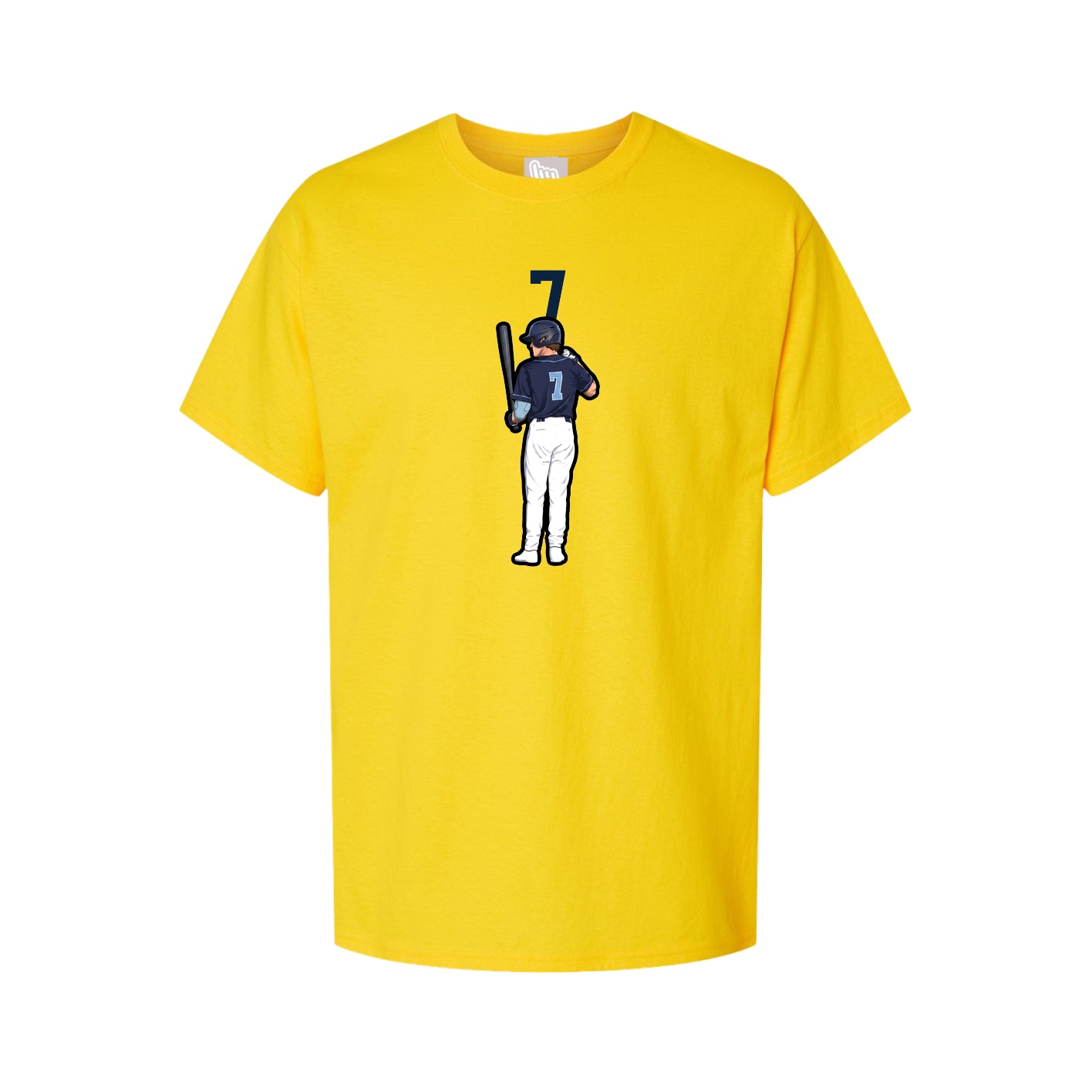 Youth Tee — Number Top in Gold