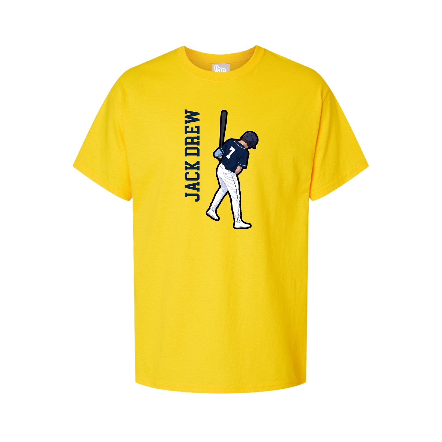 Tee — Name Vertical in Gold