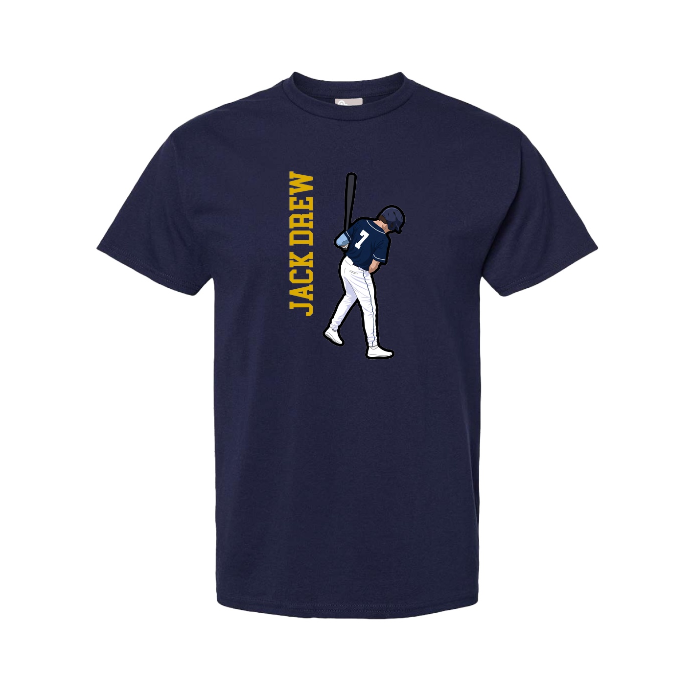 Youth Tee — Name Vertical in Navy