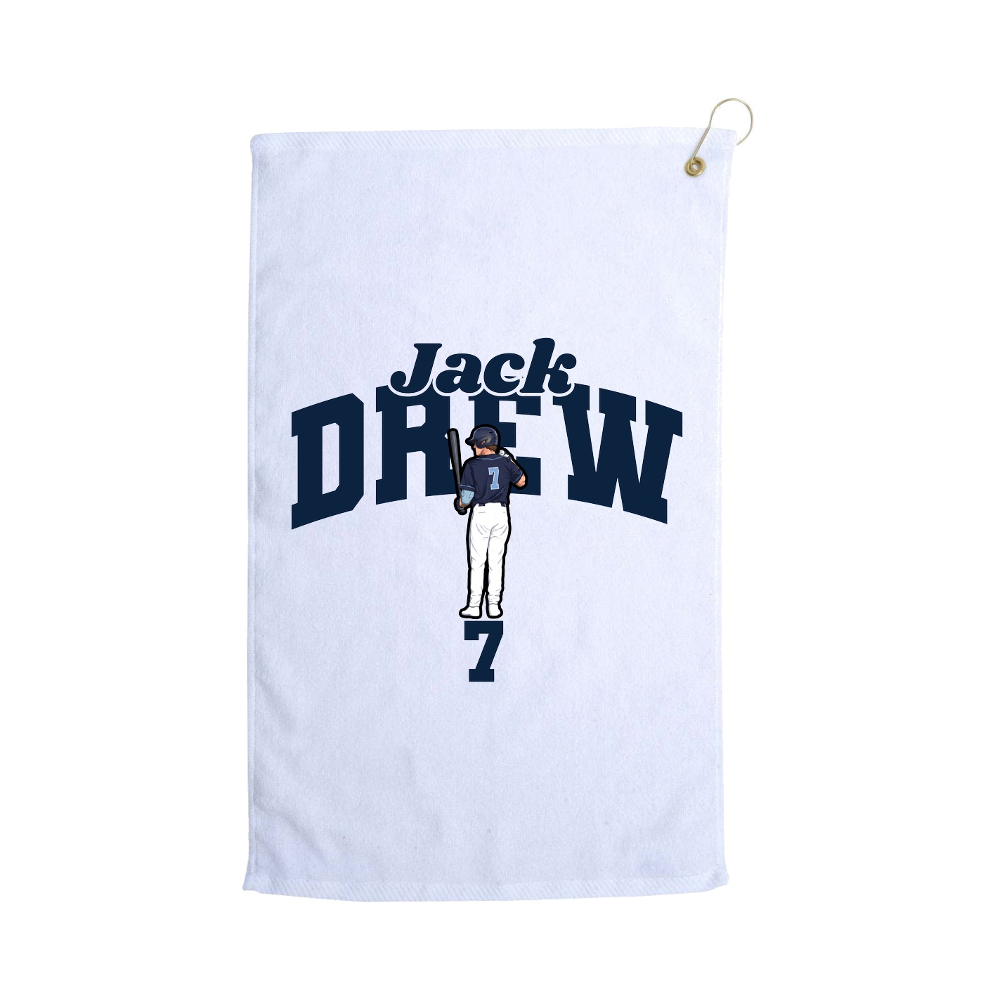 Golf Towel — Signature Arch in White
