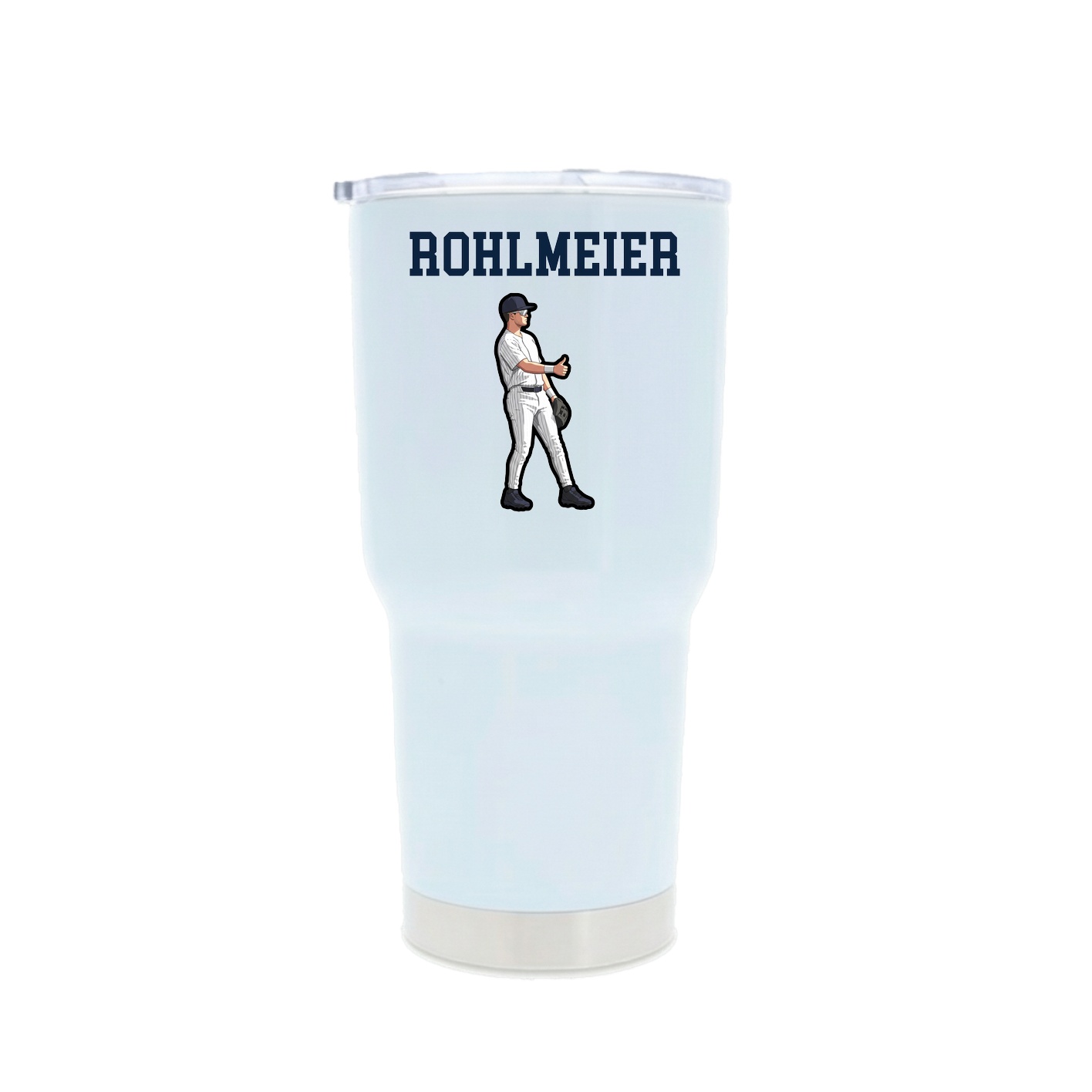 30oz Stainless Steel Tumbler — Shirsey in White