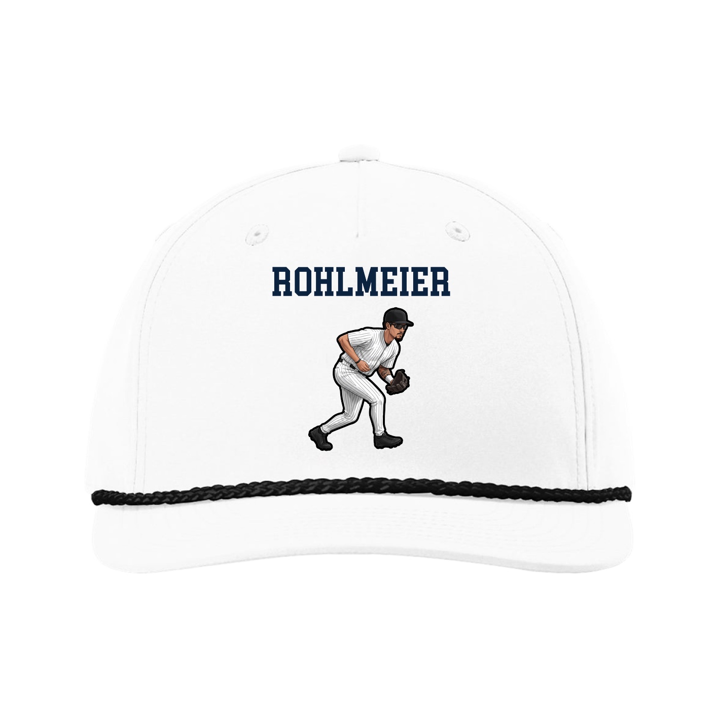 Five-Panel Classic Rope Cap — Shirsey in White