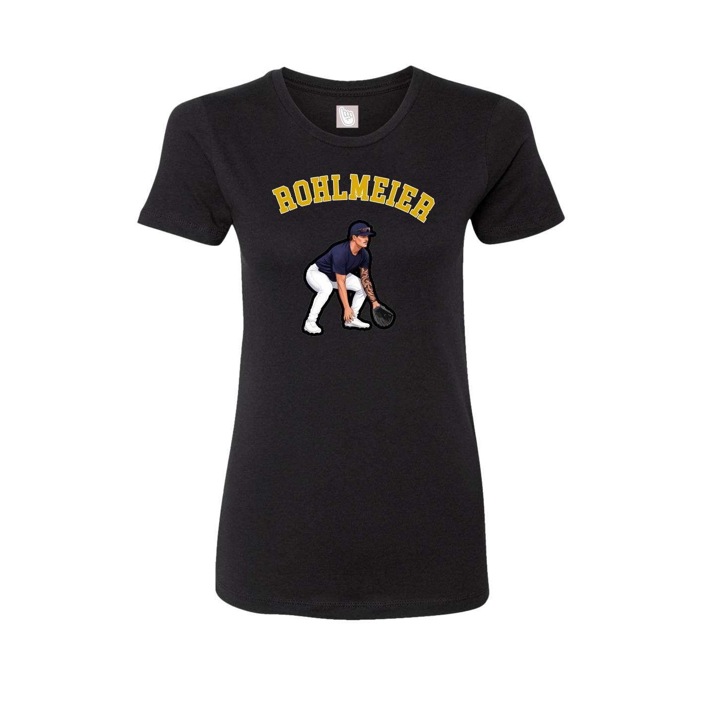 Fitted Women's Tee — Shirsey Arch in Black