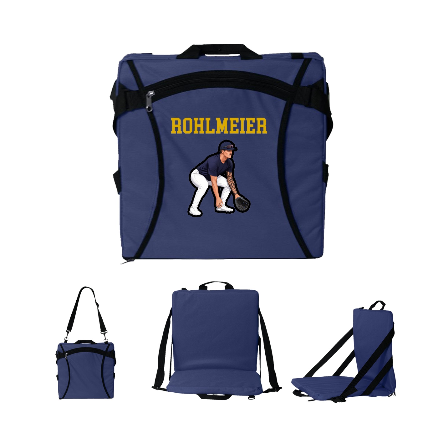 Folding Stadium Seat — Shirsey in Navy