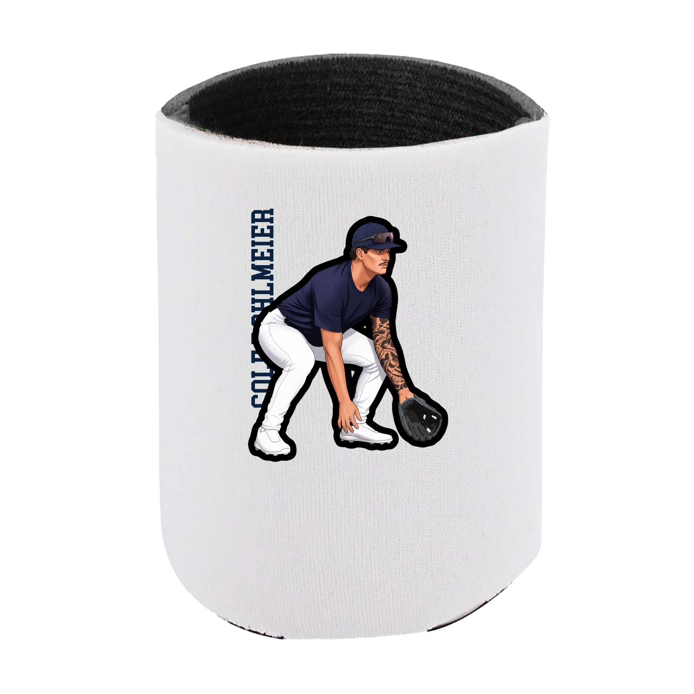 Can Holder — Name Vertical in White