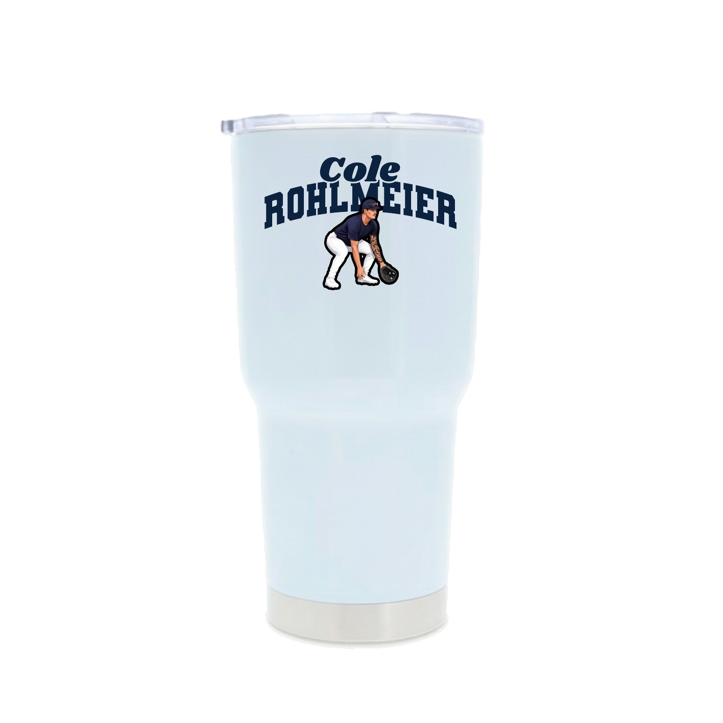 30oz Stainless Steel Tumbler — Signature Arch in White