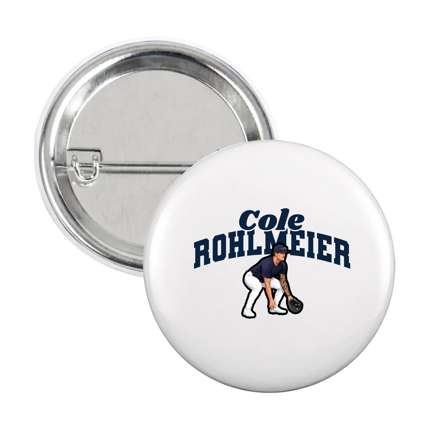Game Day Button — Signature Arch in White