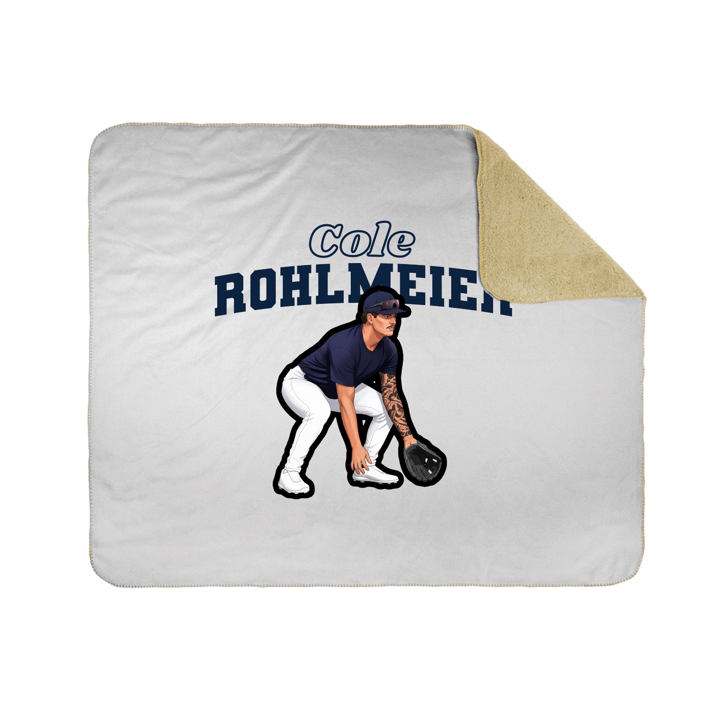 Throw Blanket — Name Arch in White