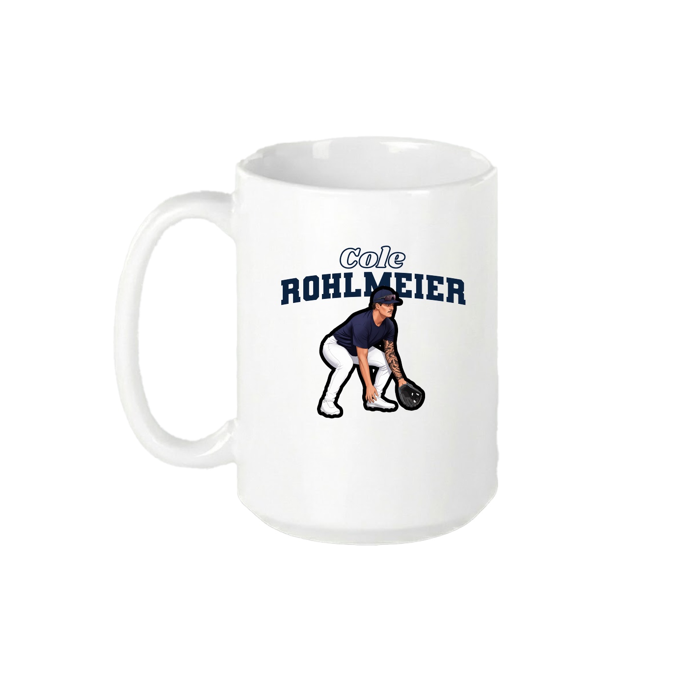 15oz Coffee Mug — Name Arch in White