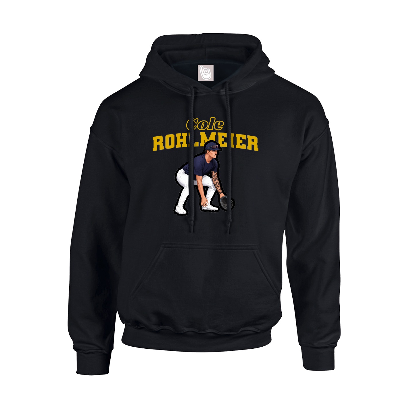 Youth Hoodie — Name Arch in Black