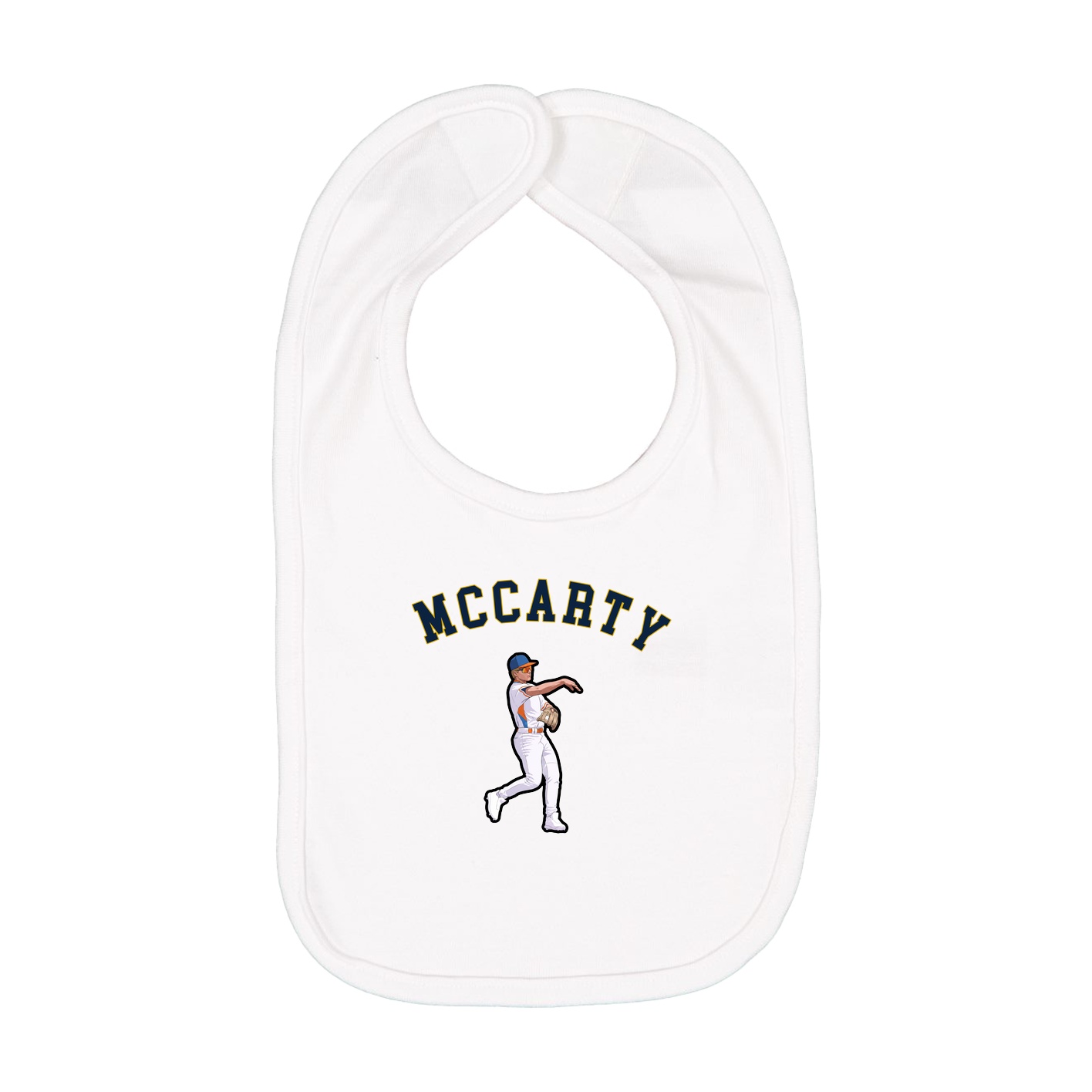 Infant Bib — Shirsey Arch in White
