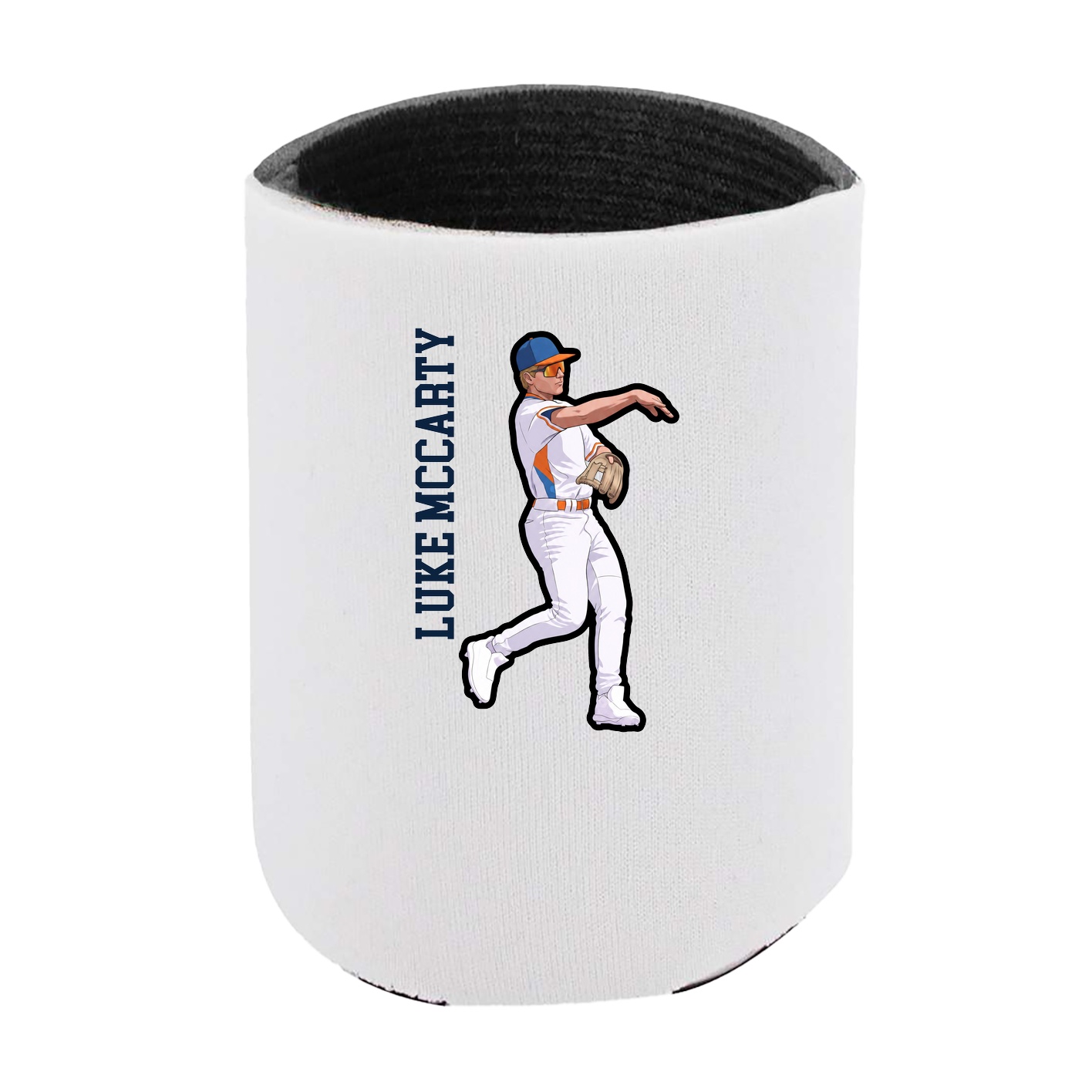 Can Holder — Name Vertical in White