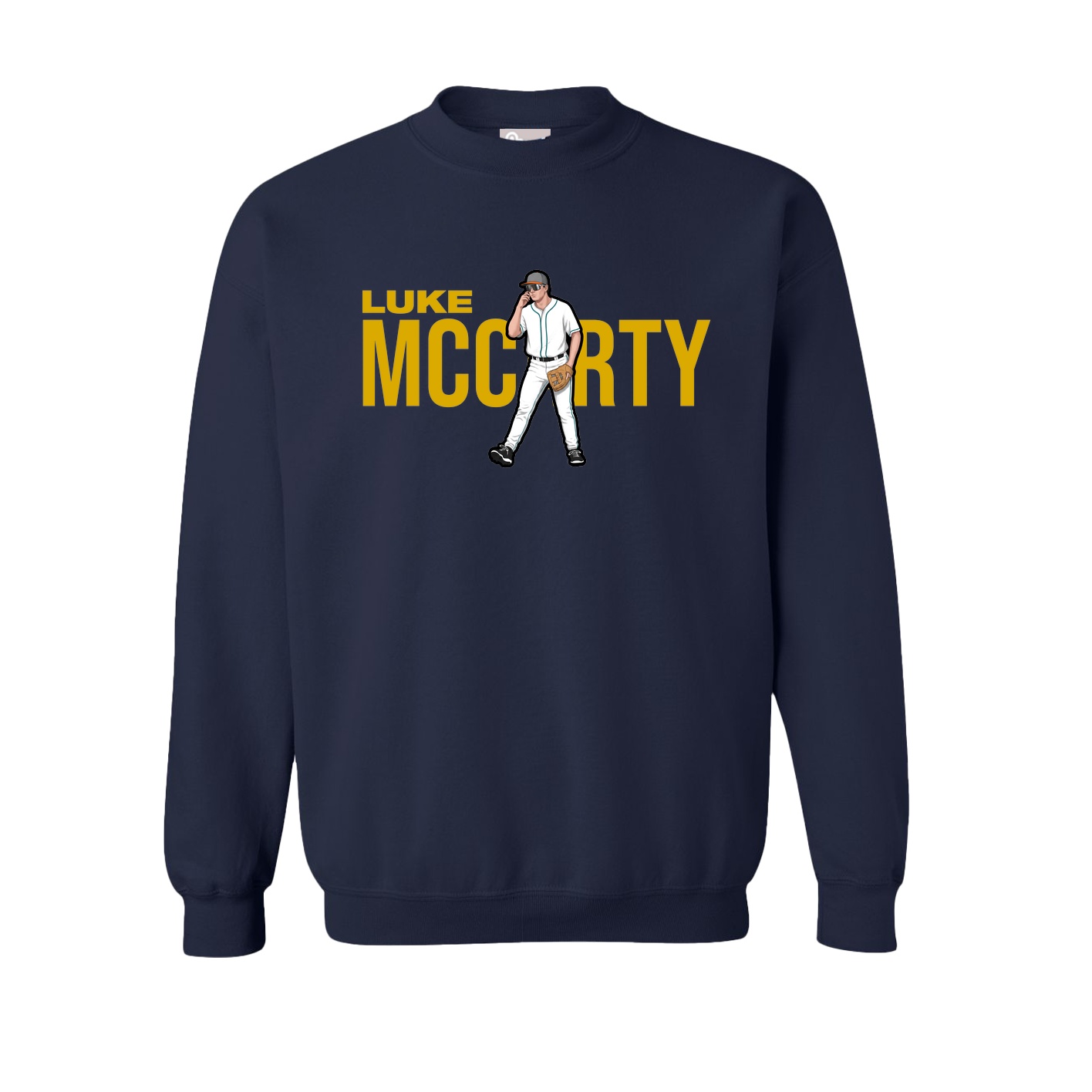 Fleece Crew — Player Name in Navy