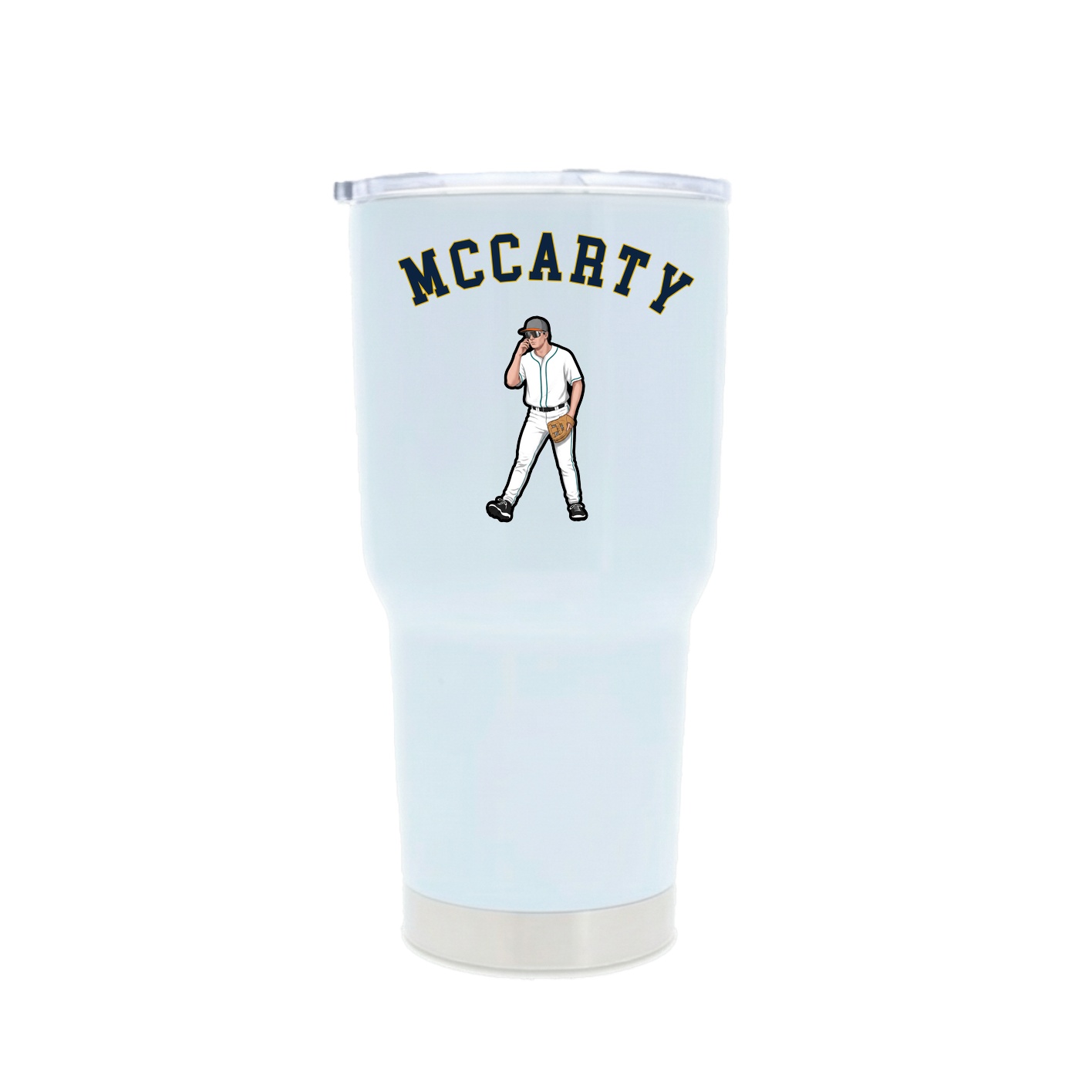 30oz Stainless Steel Tumbler — Shirsey Arch in White