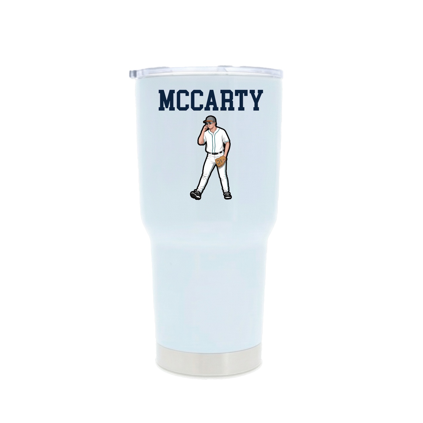 30oz Stainless Steel Tumbler — Shirsey in White
