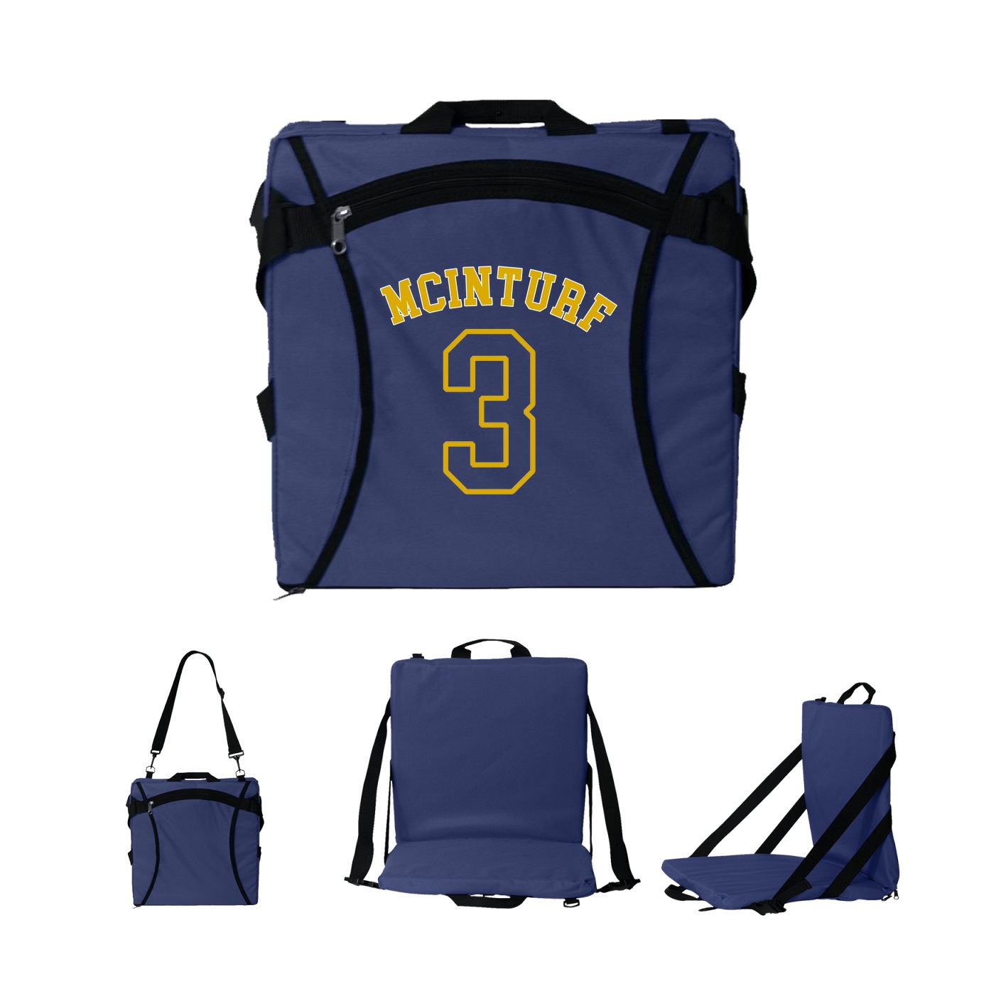 Folding Stadium Seat — Shirsey Arch in Navy