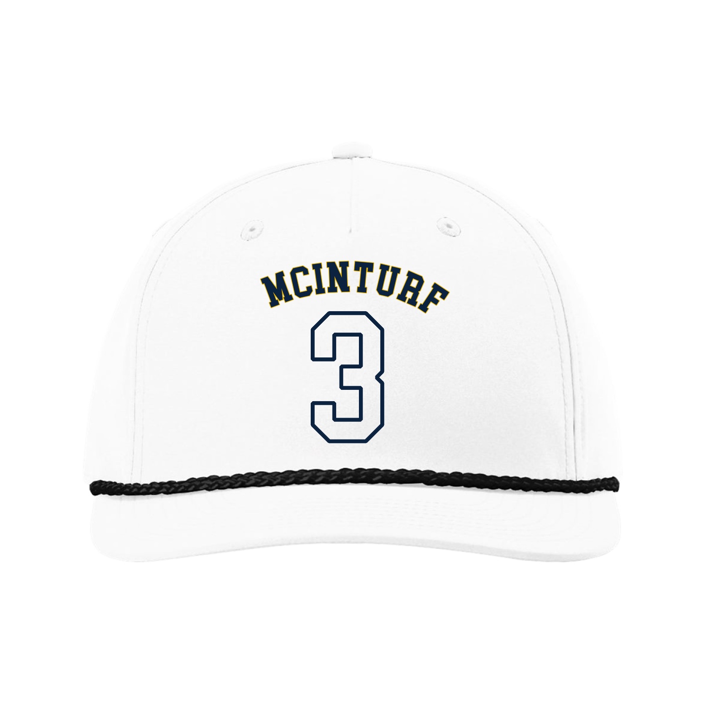 Five-Panel Classic Rope Cap — Shirsey Arch in White