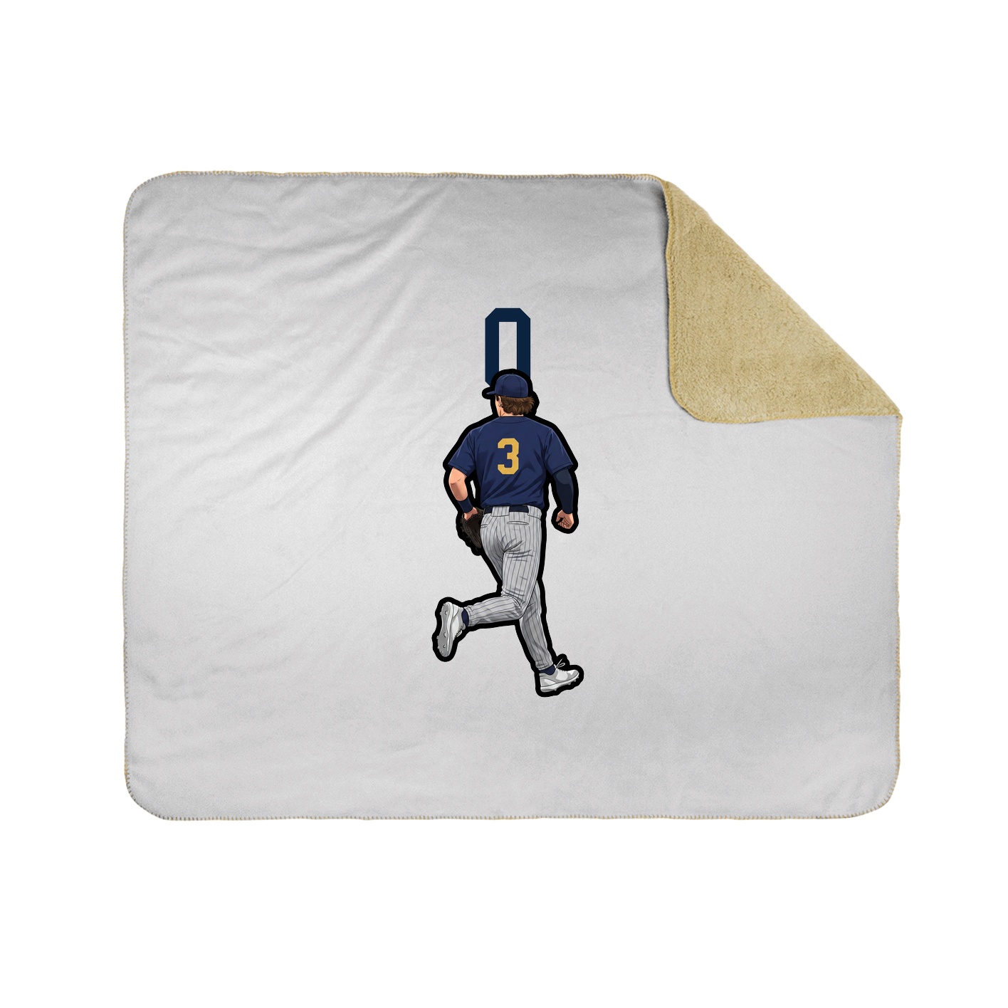 Throw Blanket — Number Top in White