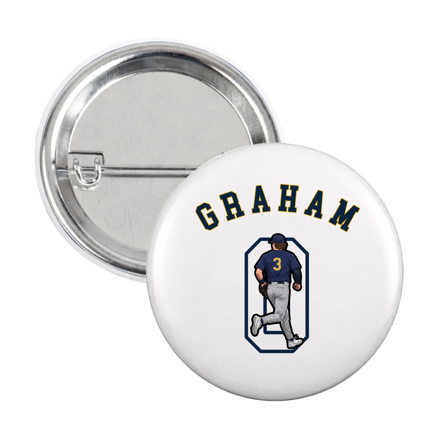 Game Day Button — Shirsey Arch in White