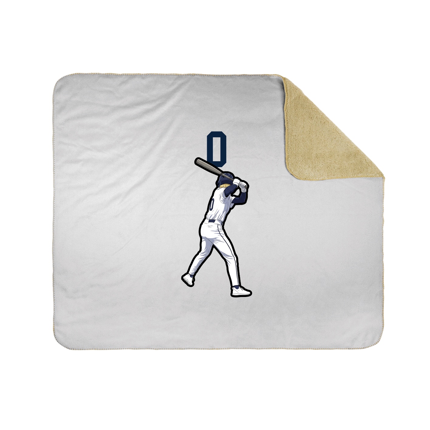Throw Blanket — Number Top in White