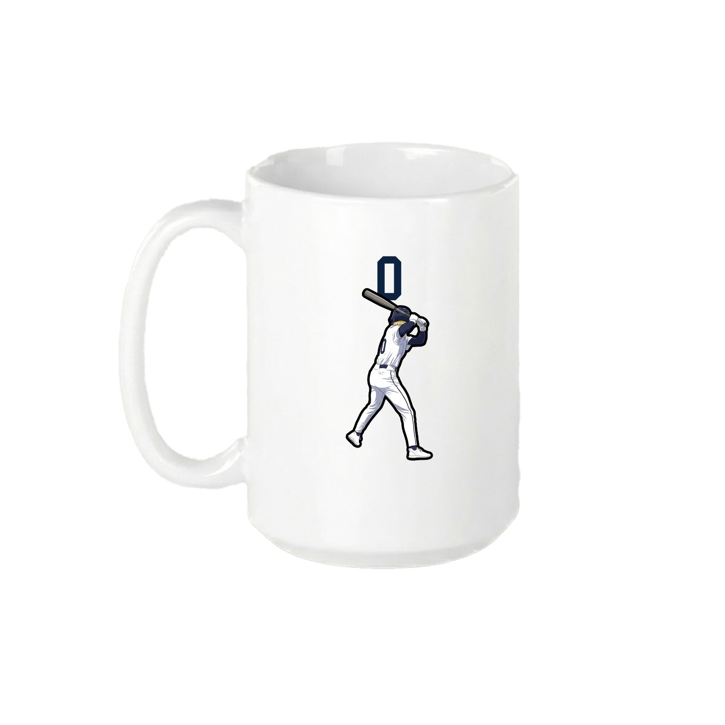15oz Coffee Mug — Number Top in White