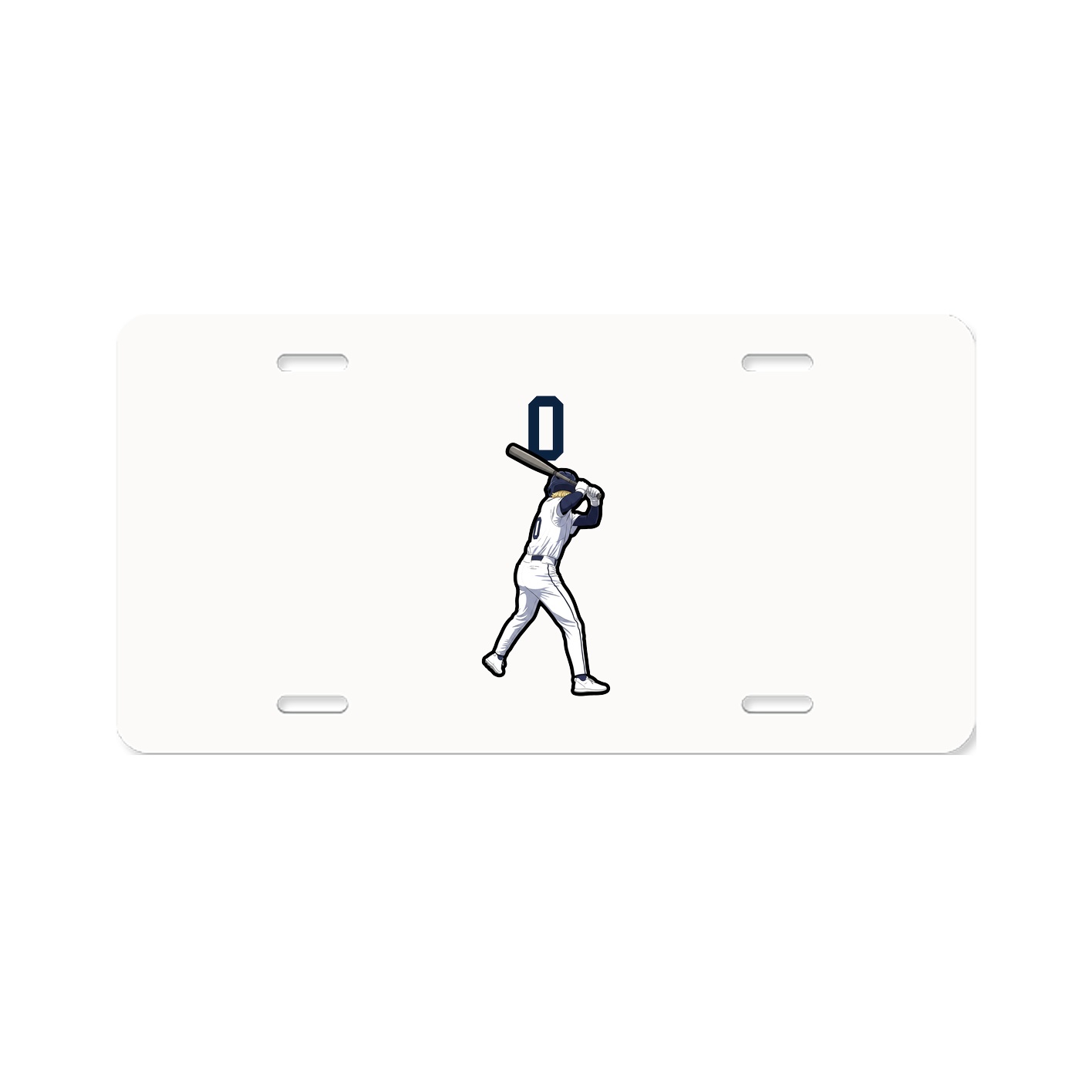 License Plate — Number Top in Classic