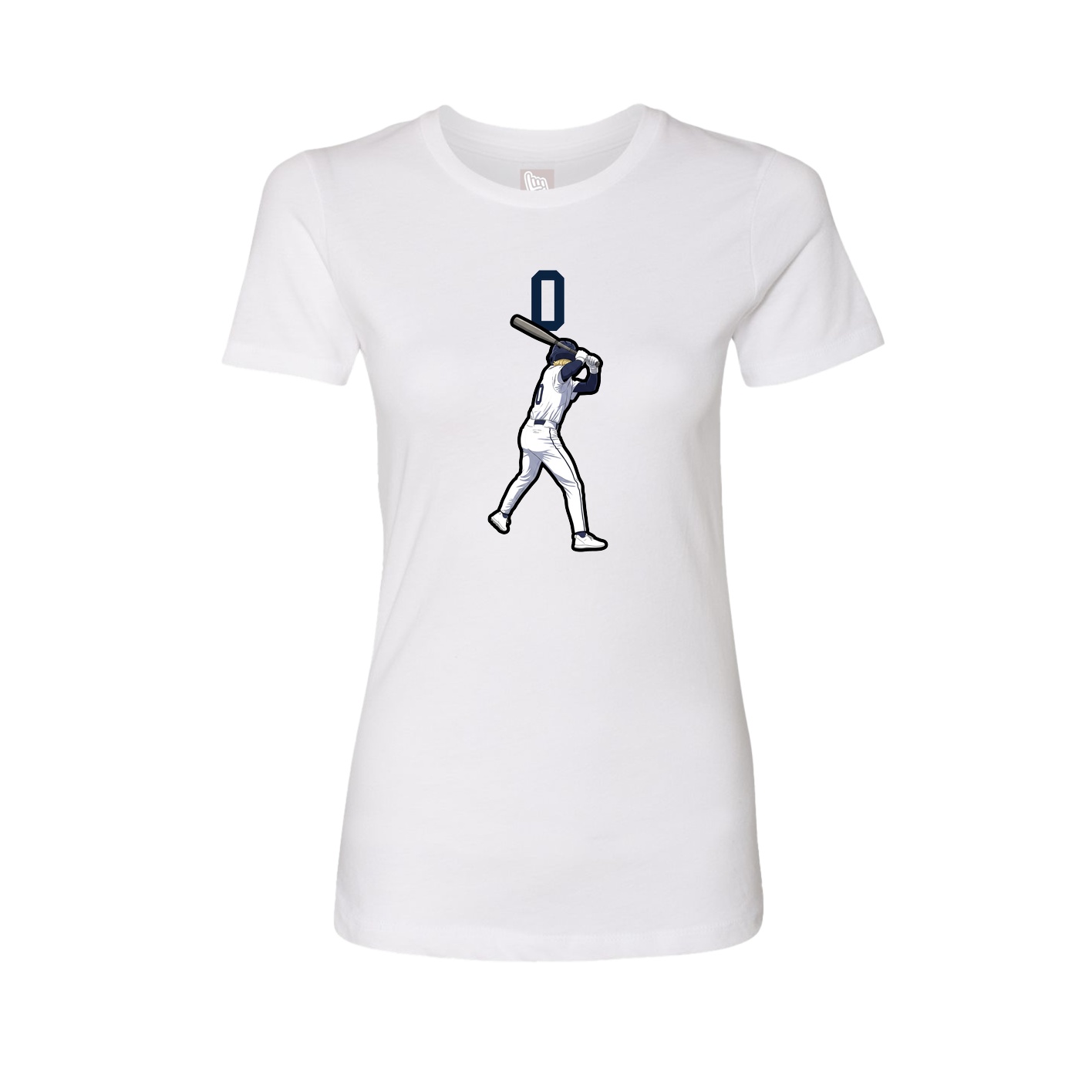 Womens Tee — Number Top in White