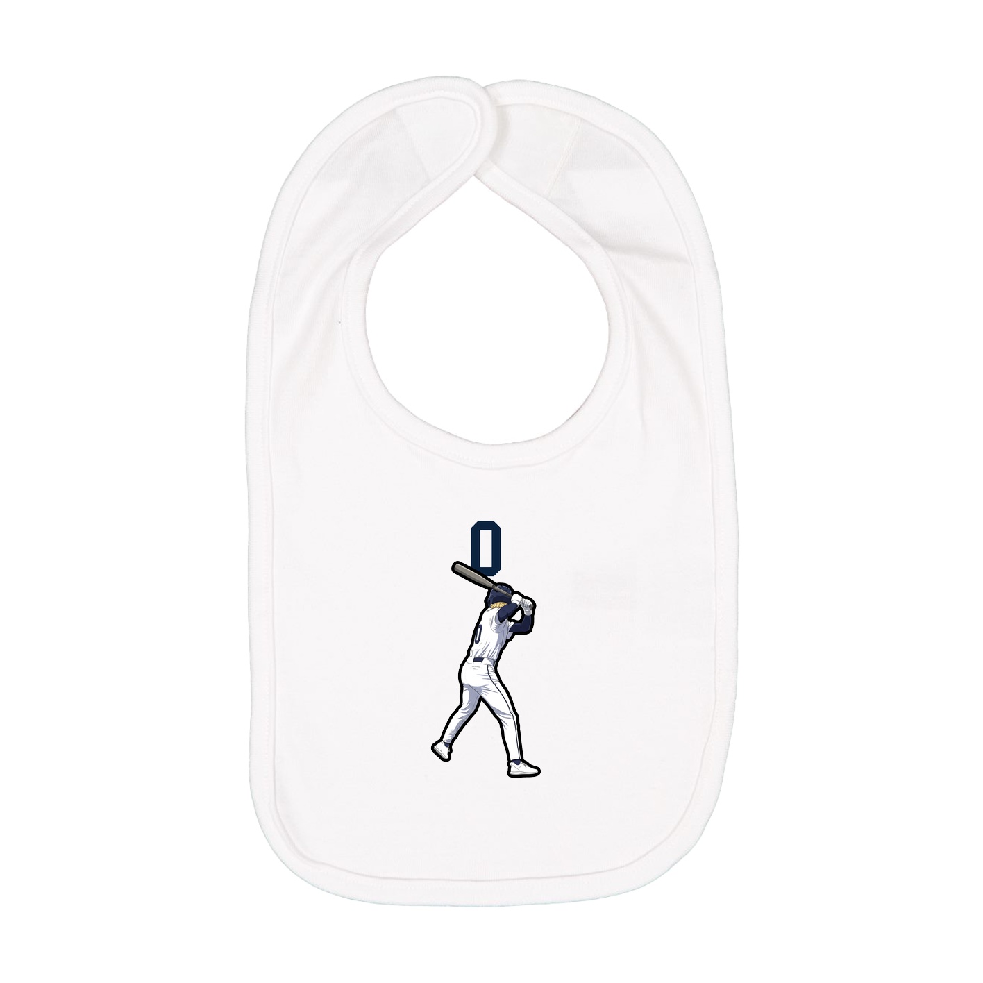 Infant Bib — Number Top in White