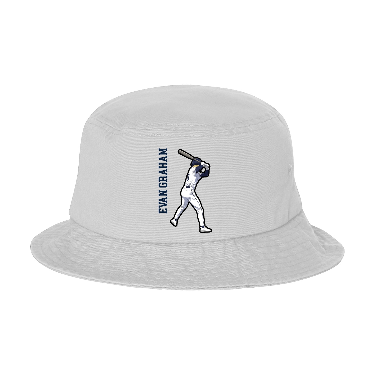 Bucket Cap — Name Vertical in White