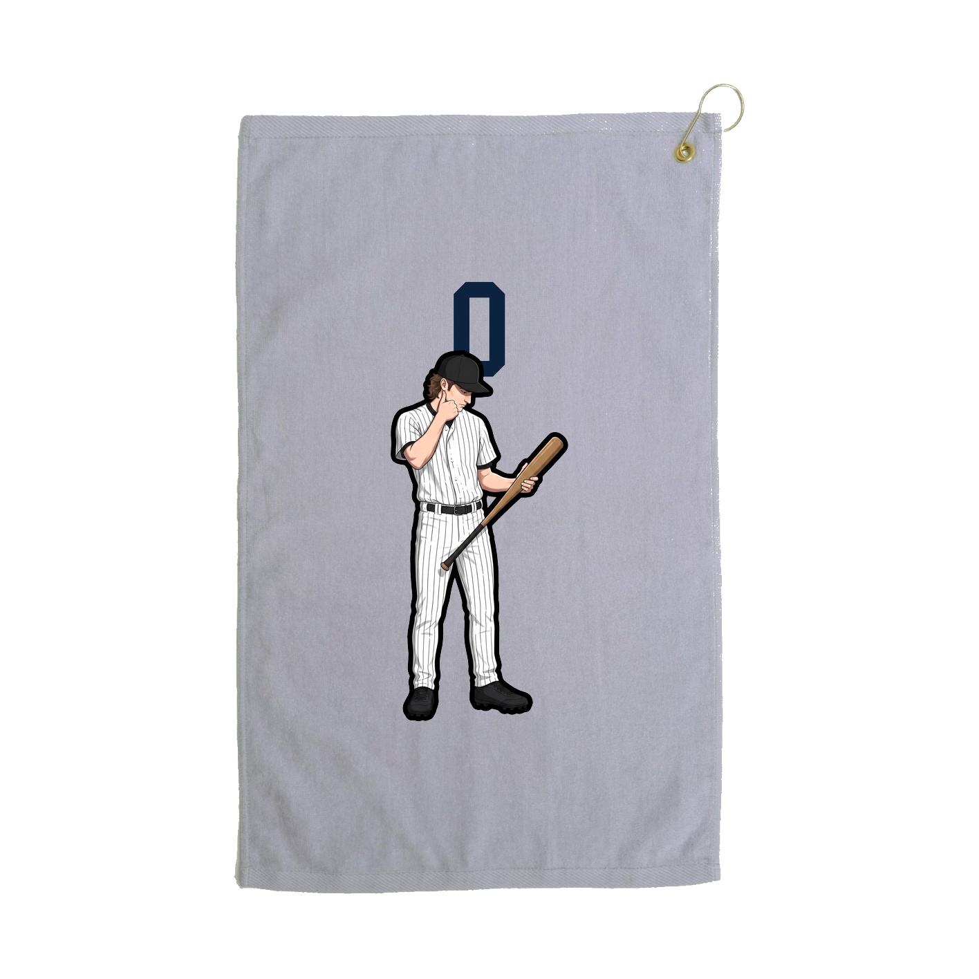 Golf Towel — Number Top in Grey