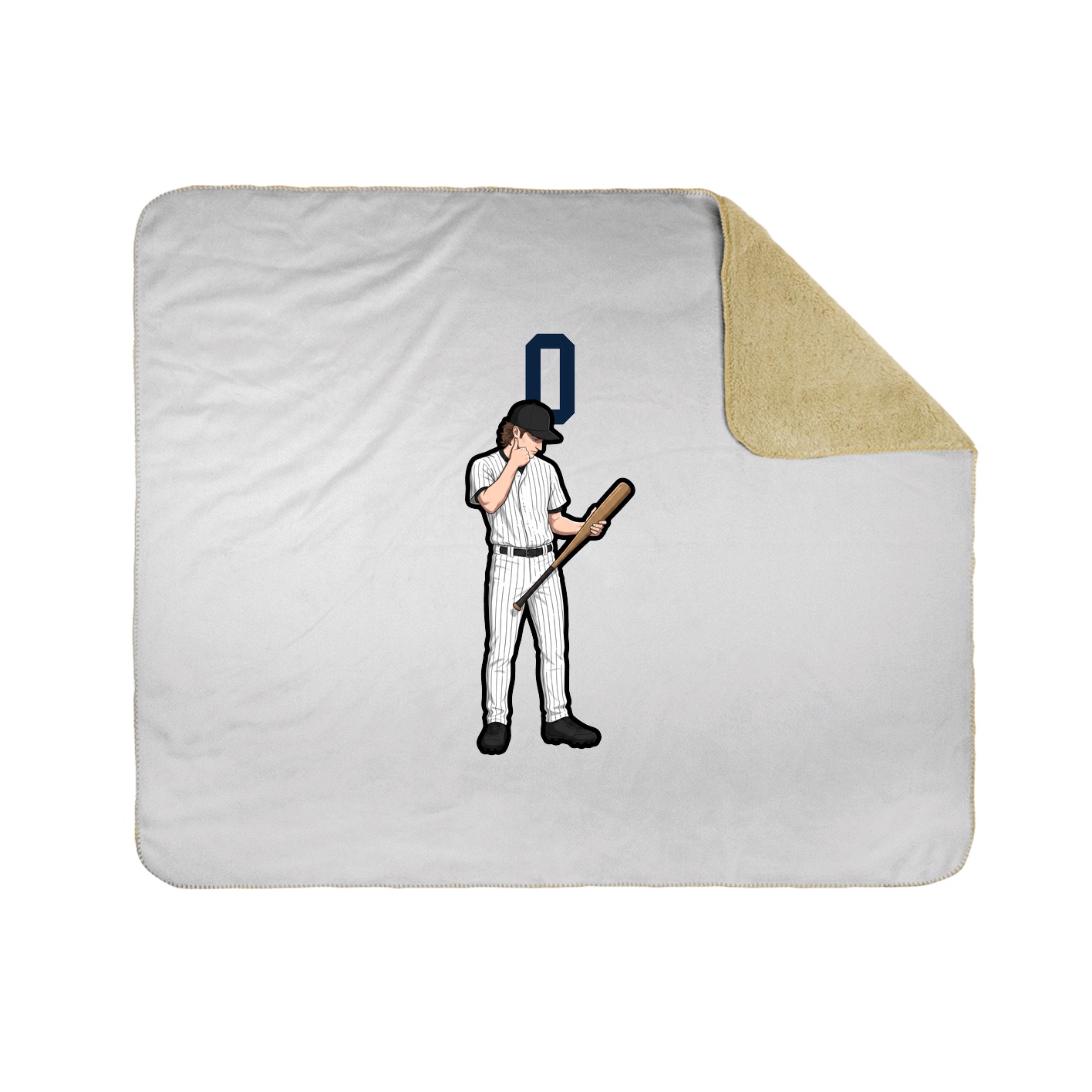 Throw Blanket — Number Top in White