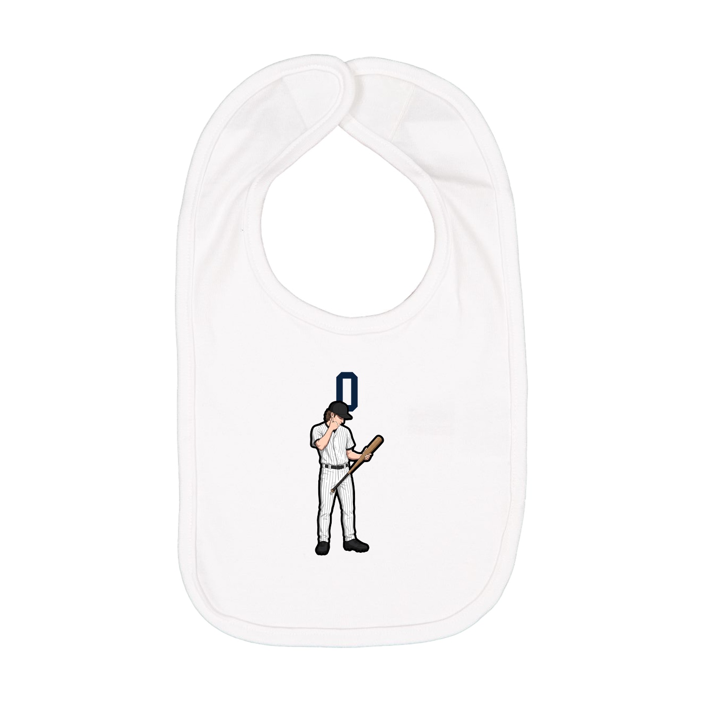 Infant Bib — Number Top in White