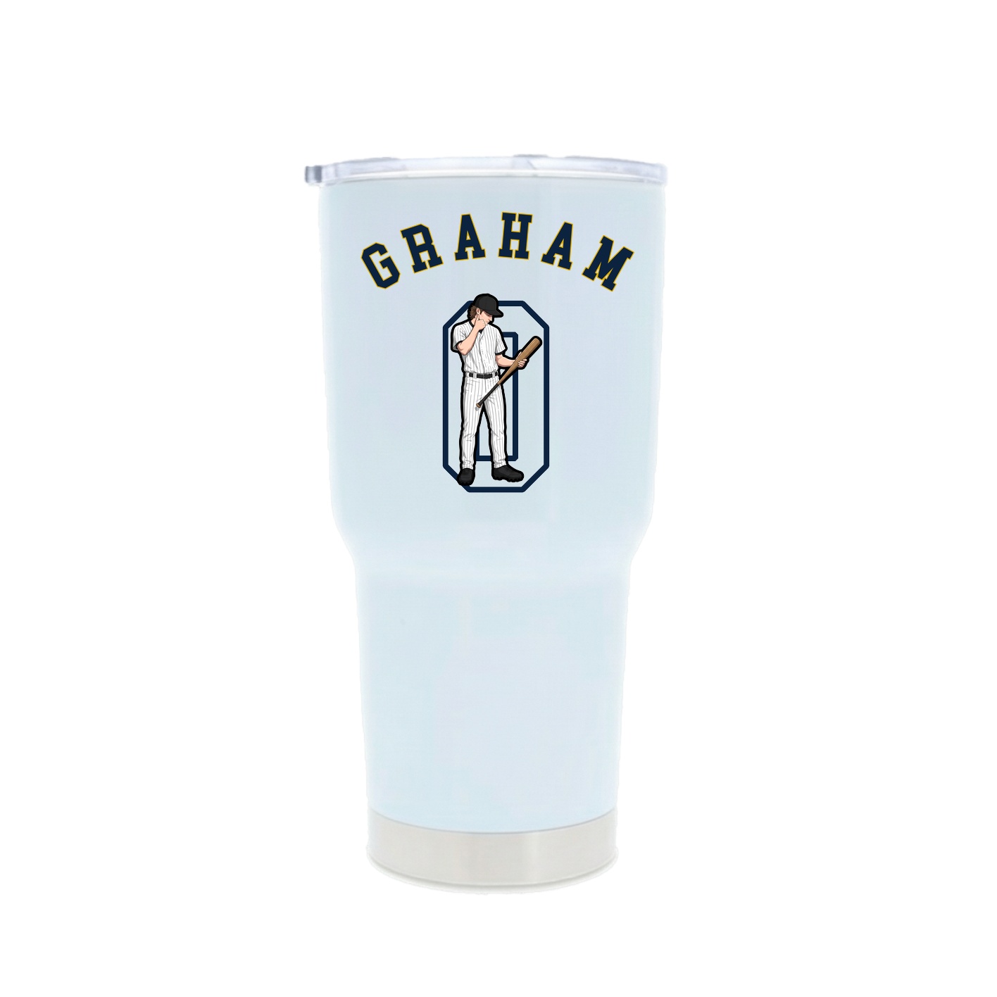 30oz Stainless Steel Tumbler — Shirsey Arch in White