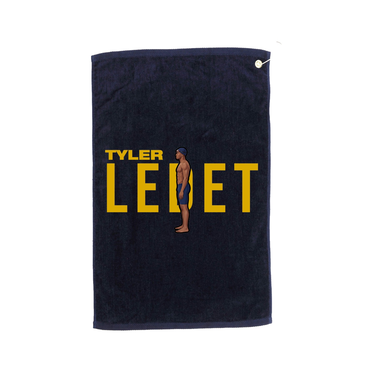 Golf Towel — Player Name in Navy