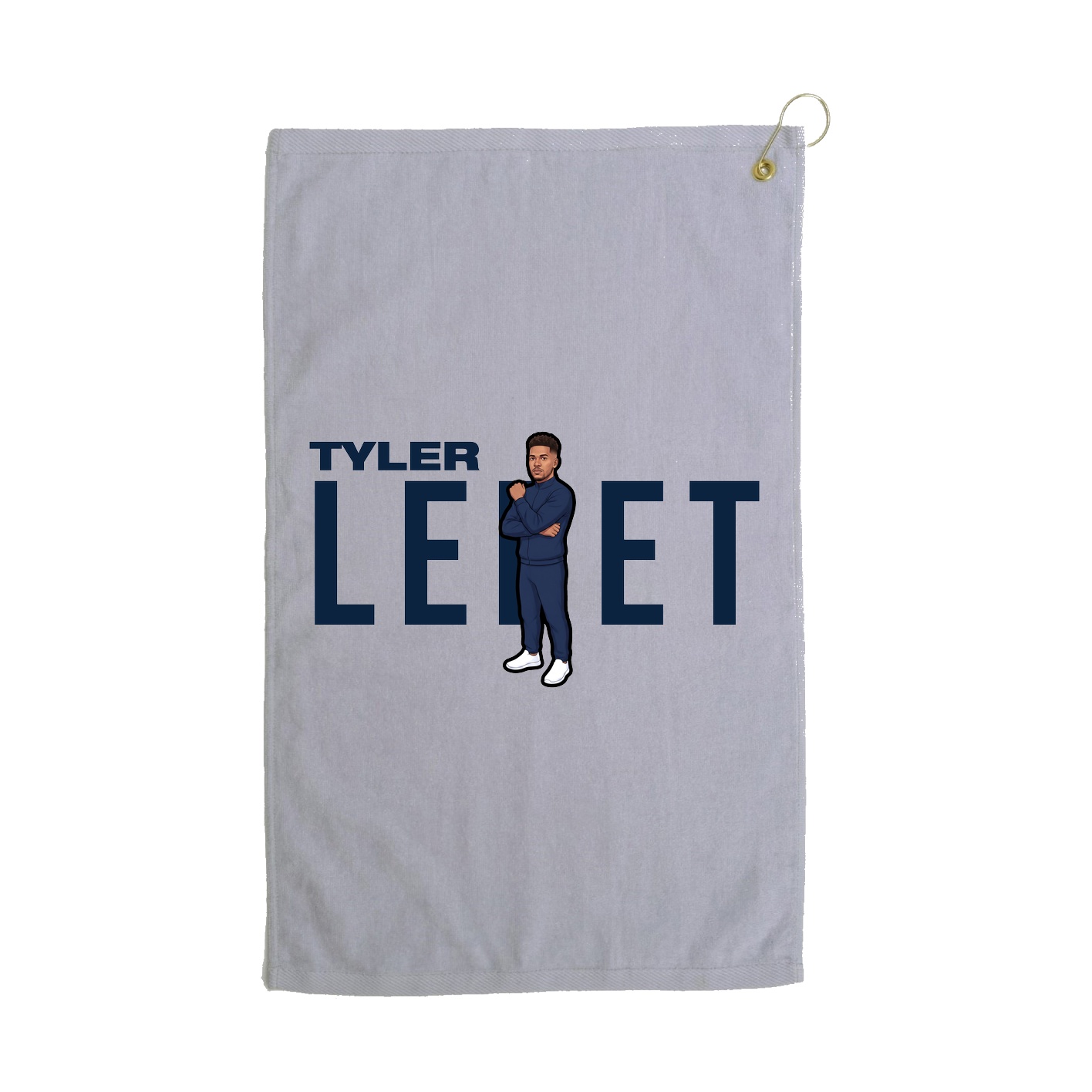 Golf Towel — Player Name in Grey