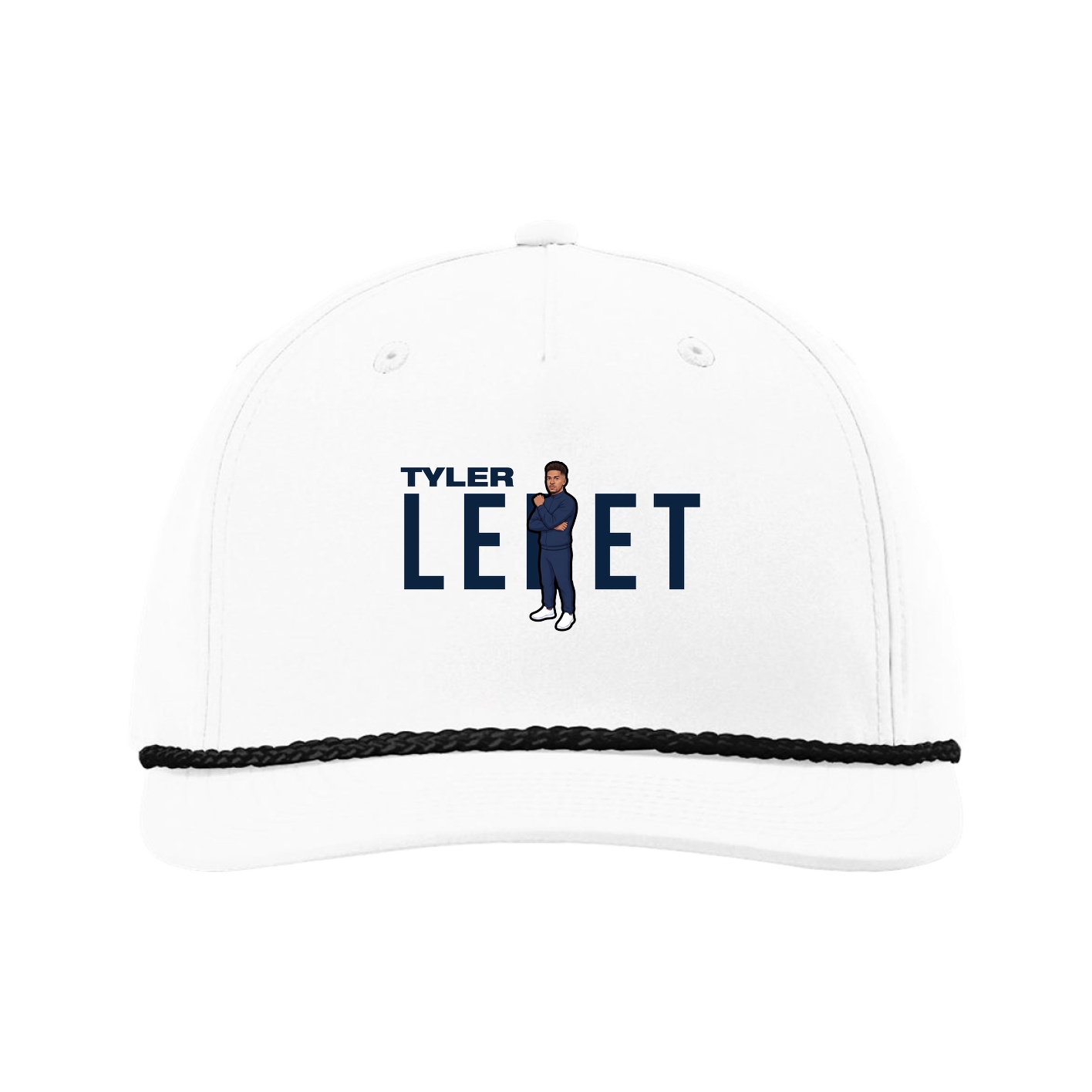 Five-Panel Classic Rope Cap — Player Name in White