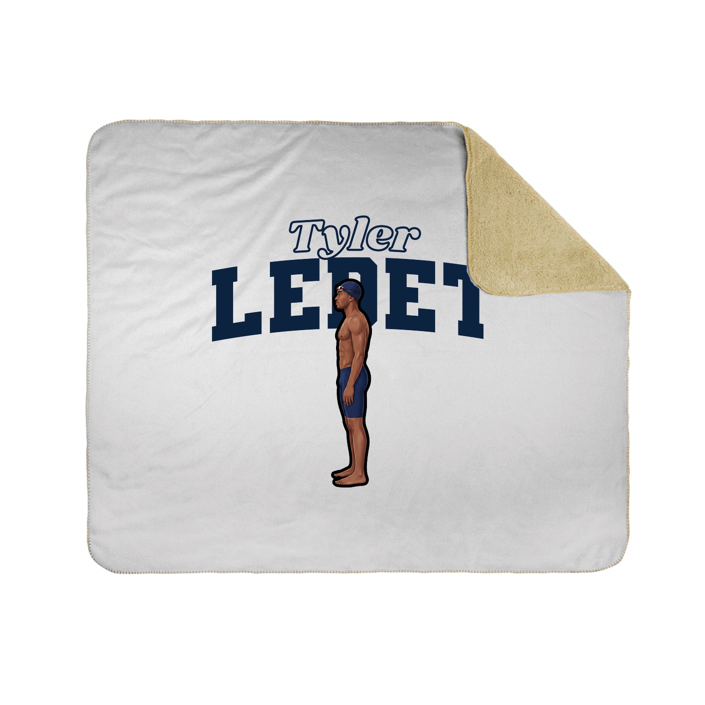 Throw Blanket — Name Arch in White